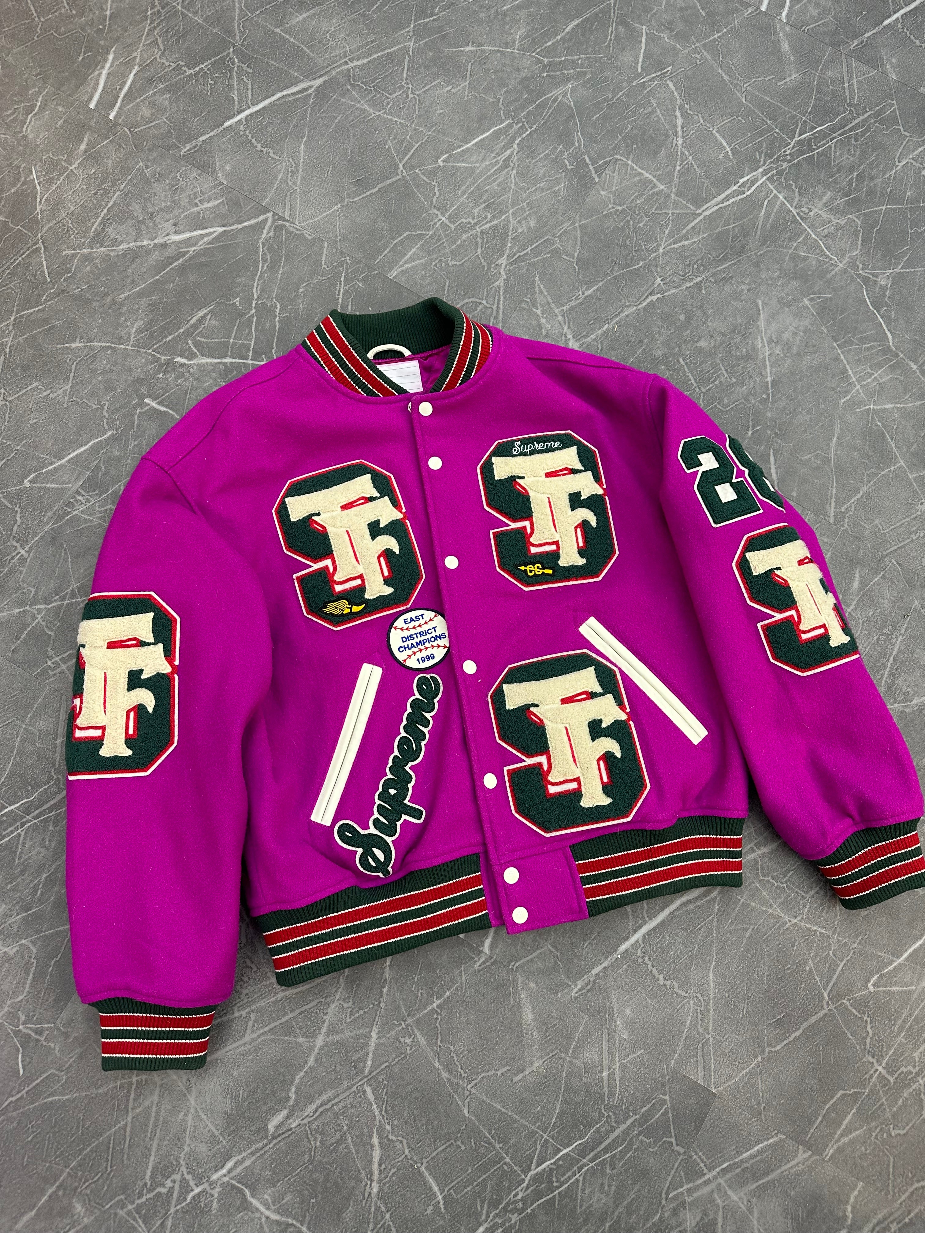Supreme Drill Team Varsity Jacket Magenta