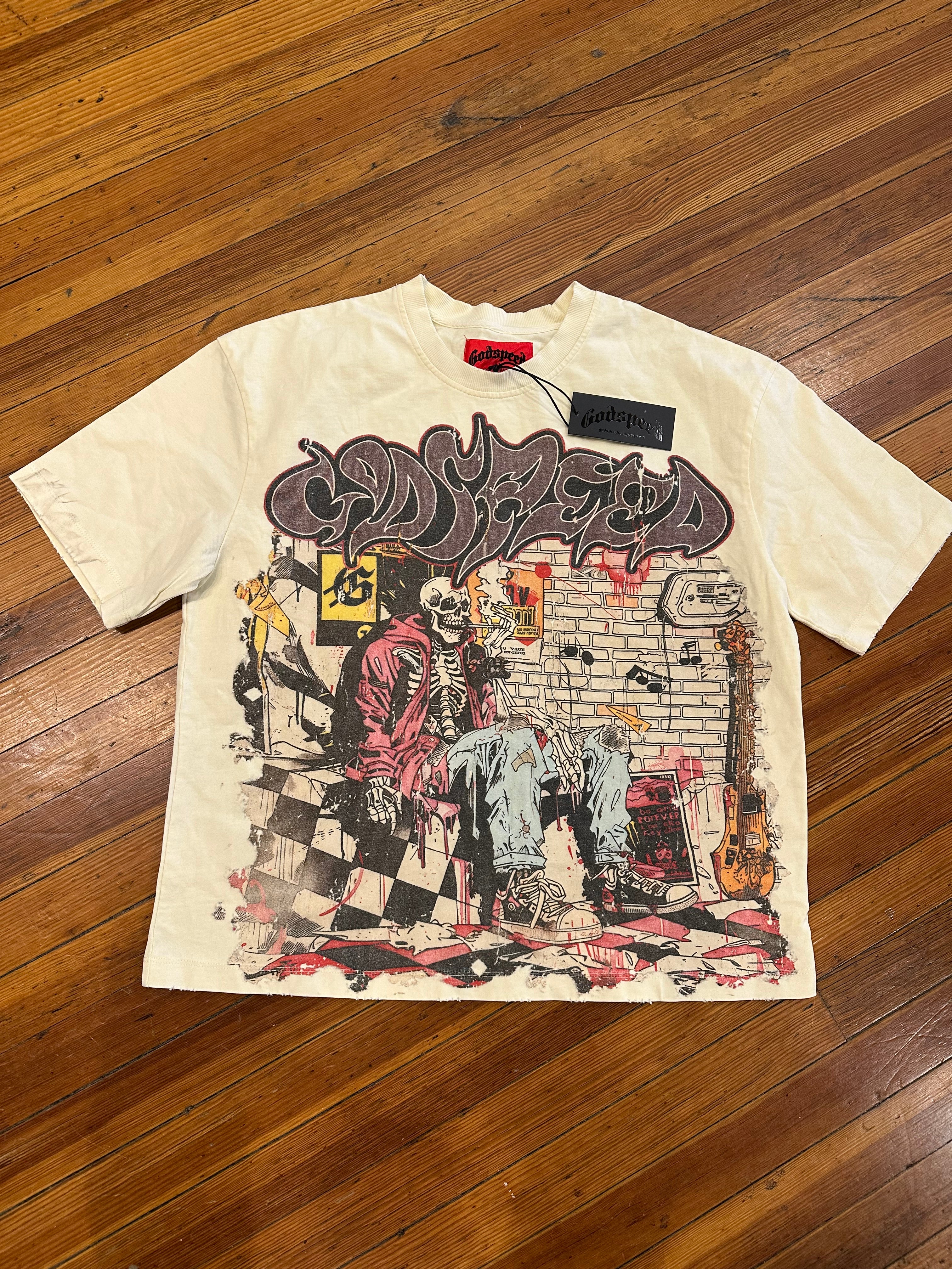 Godspeed Tee “Graffiti Cream”