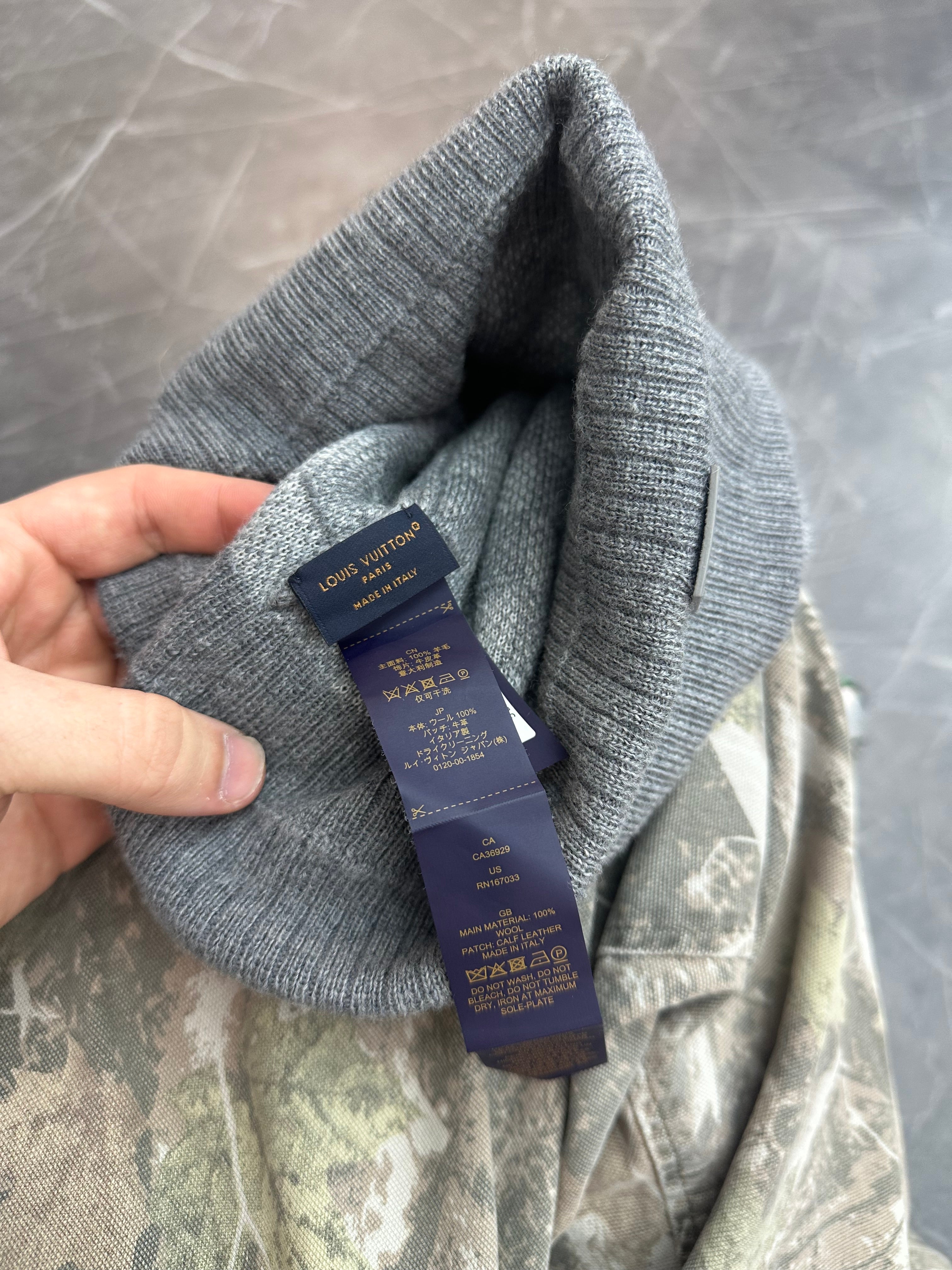 Louis Vuitton Petit Damier Beanie Grey