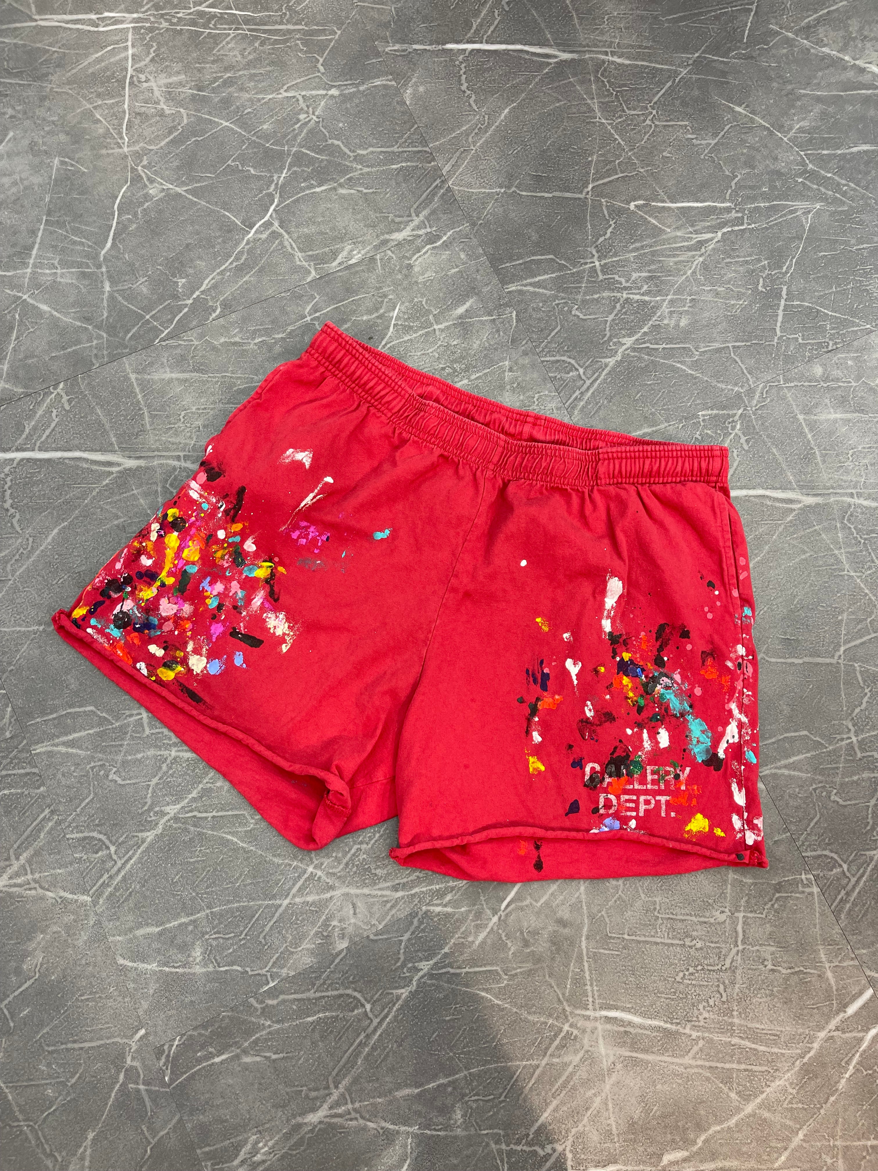 Gallery Dept Insomnia Pain Splatter Shorts Red