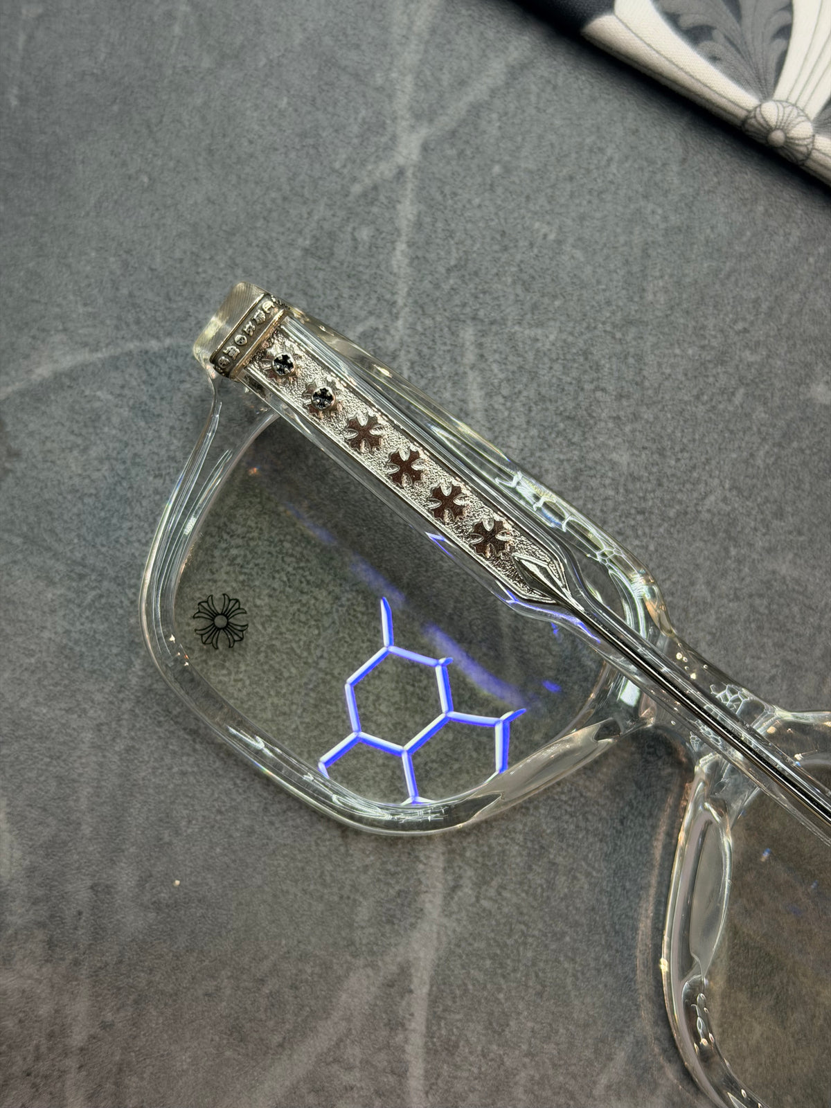 Chrome Hearts Ambidixtrous Clear Frame Glasses