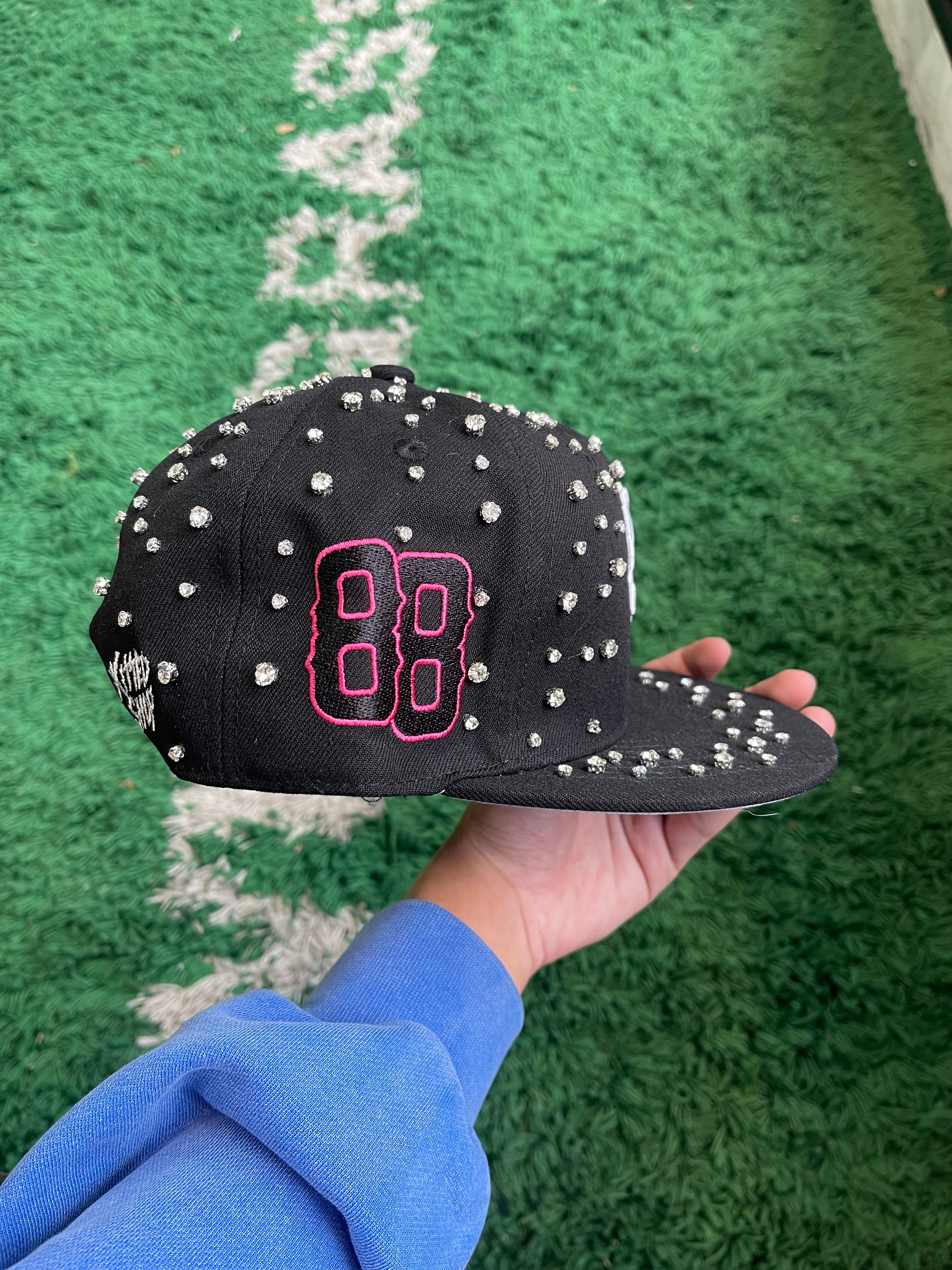 Retrovert Black Embellished Sox Hat