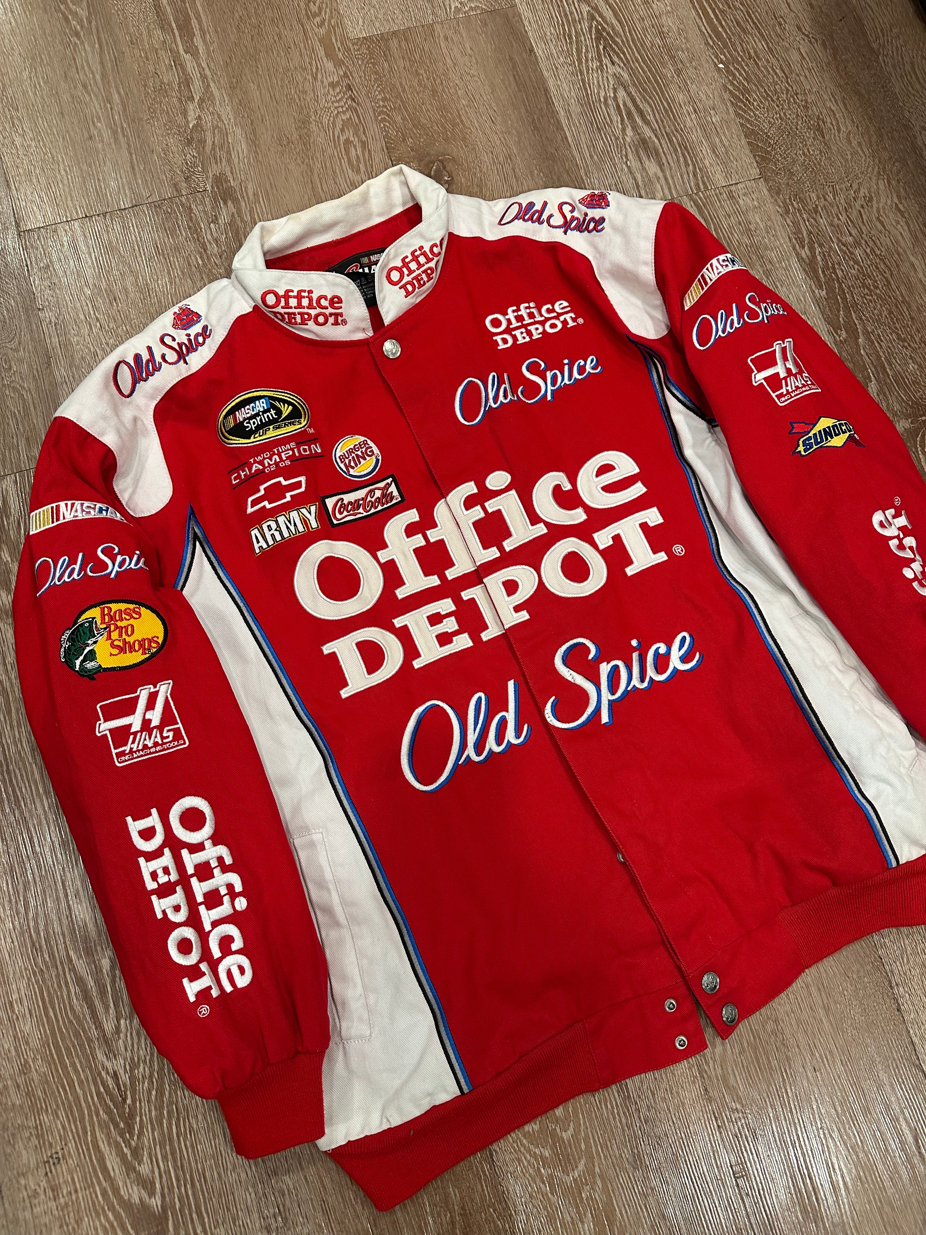 Vintage NASCAR Tony Stewart #14 Office Depot Old Spice Jacket (XL)
