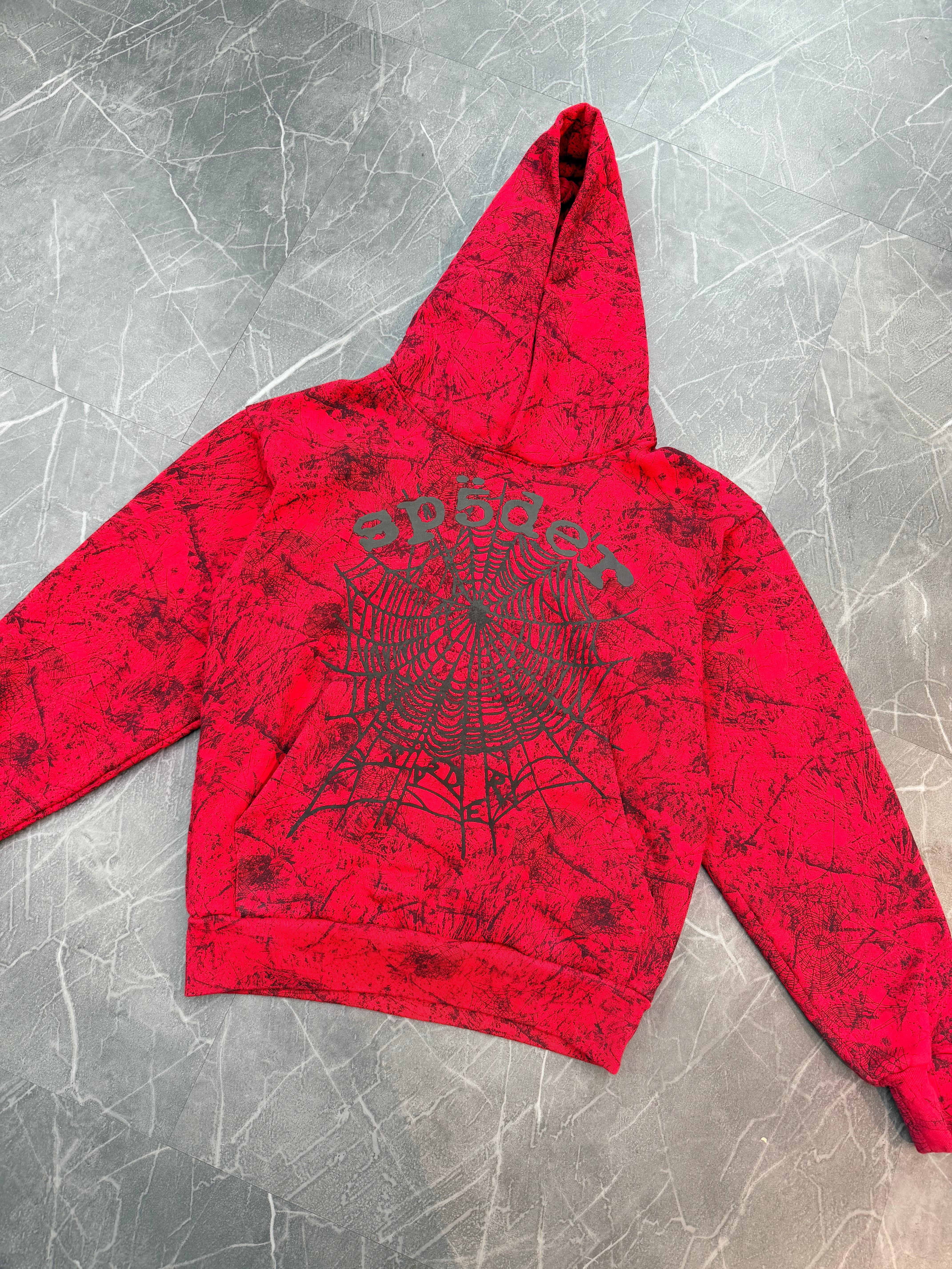 Sp5der Real Tree Camo OG Web Hoodie “Red”