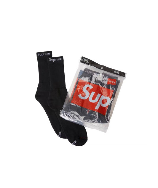 Supreme Hanes Socks Pack of 4 Black