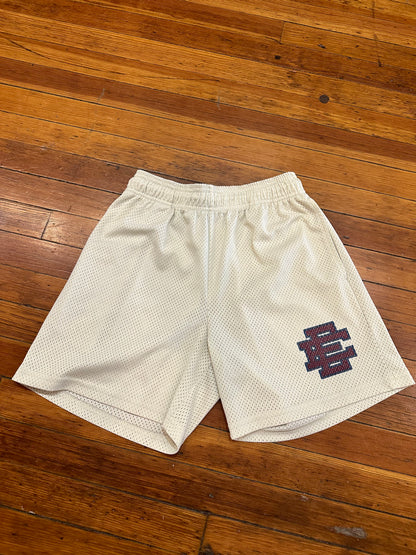 Eric Emanuel Shorts “Buttercream /Maroon Logo”