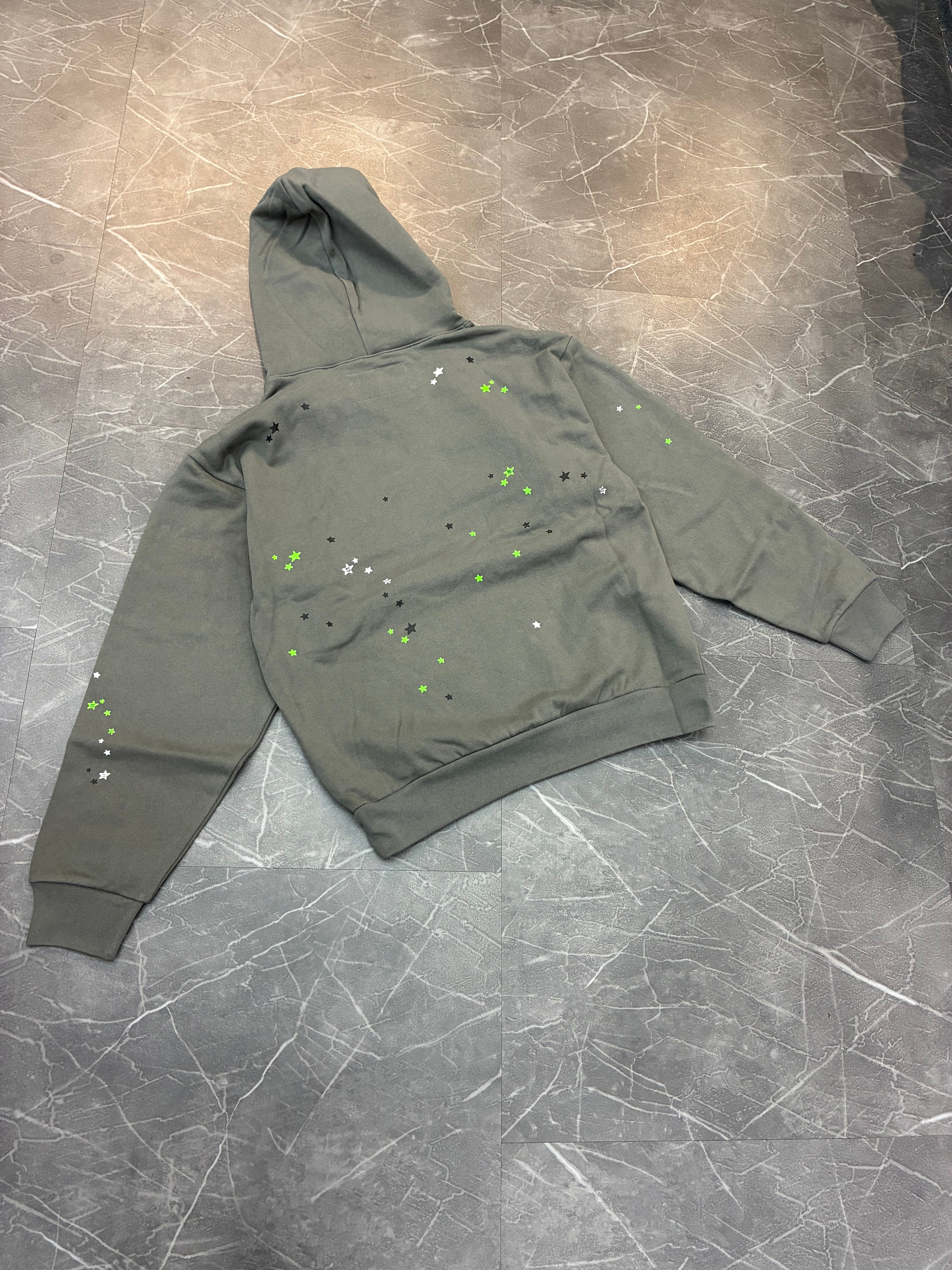 Sp5der “Slate Grey Punk V2 Hoodie”