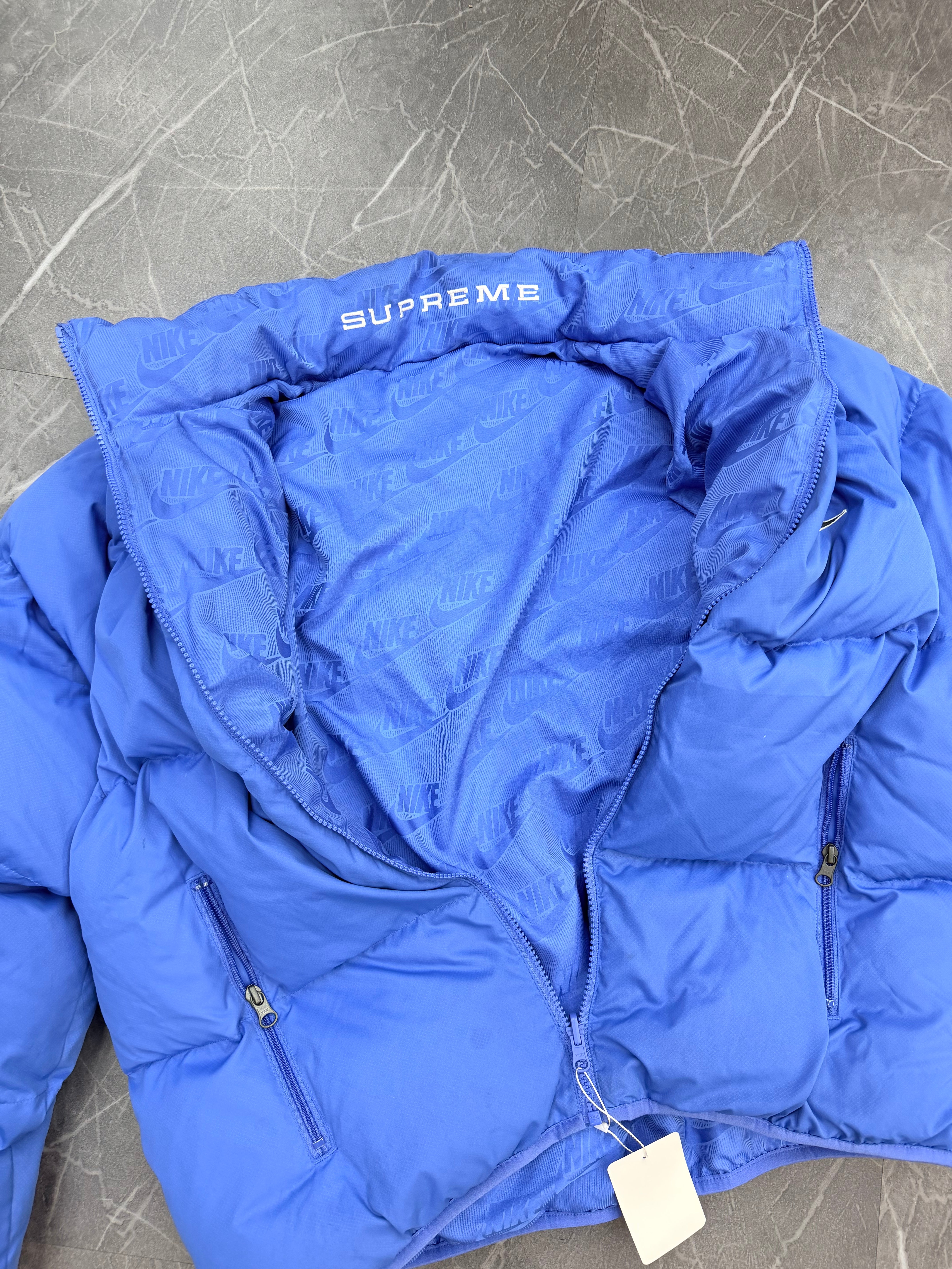 Supreme Nike Reversible Puffer Blue