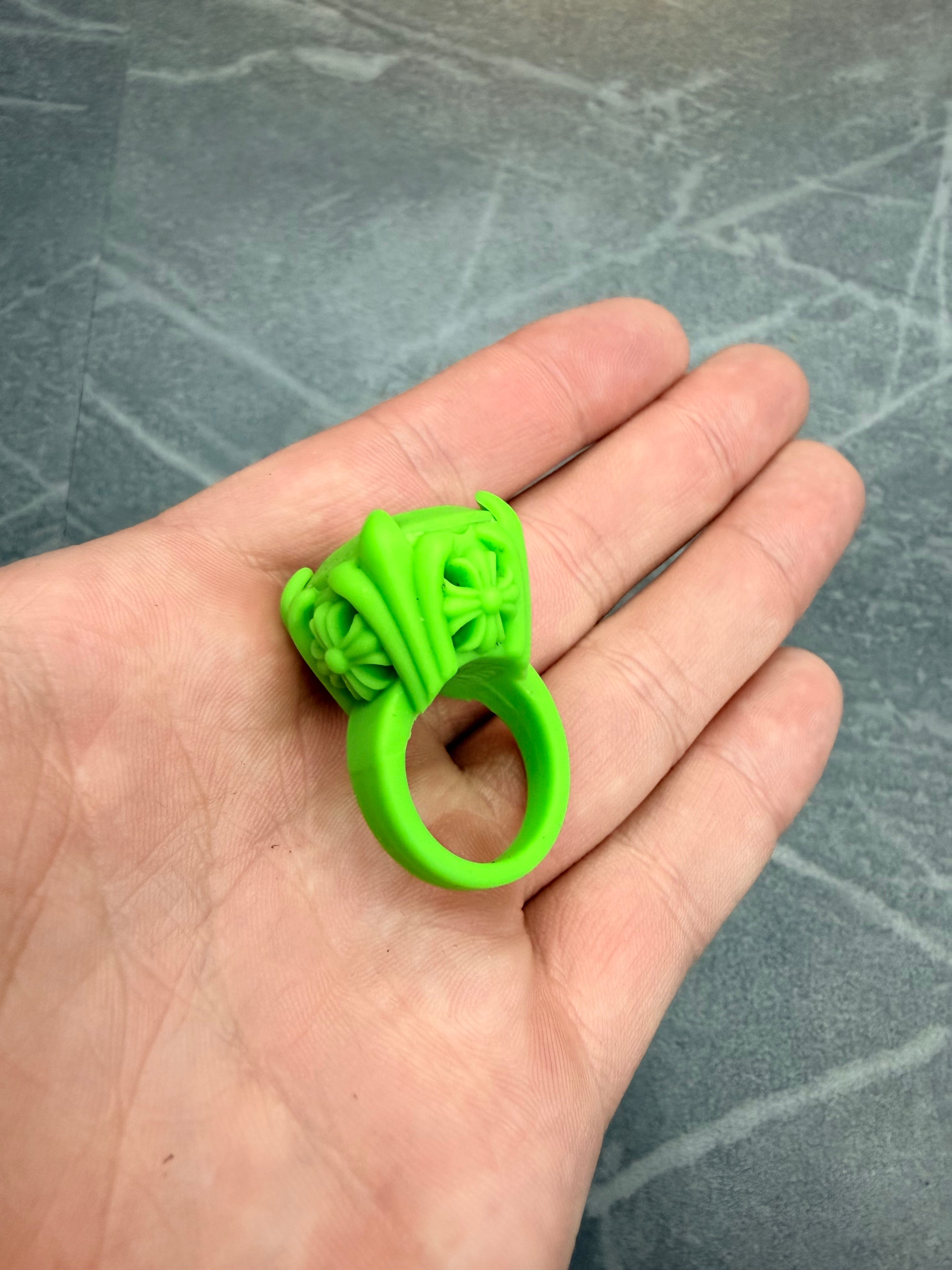 Chrome Hearts Green Silicone Ring