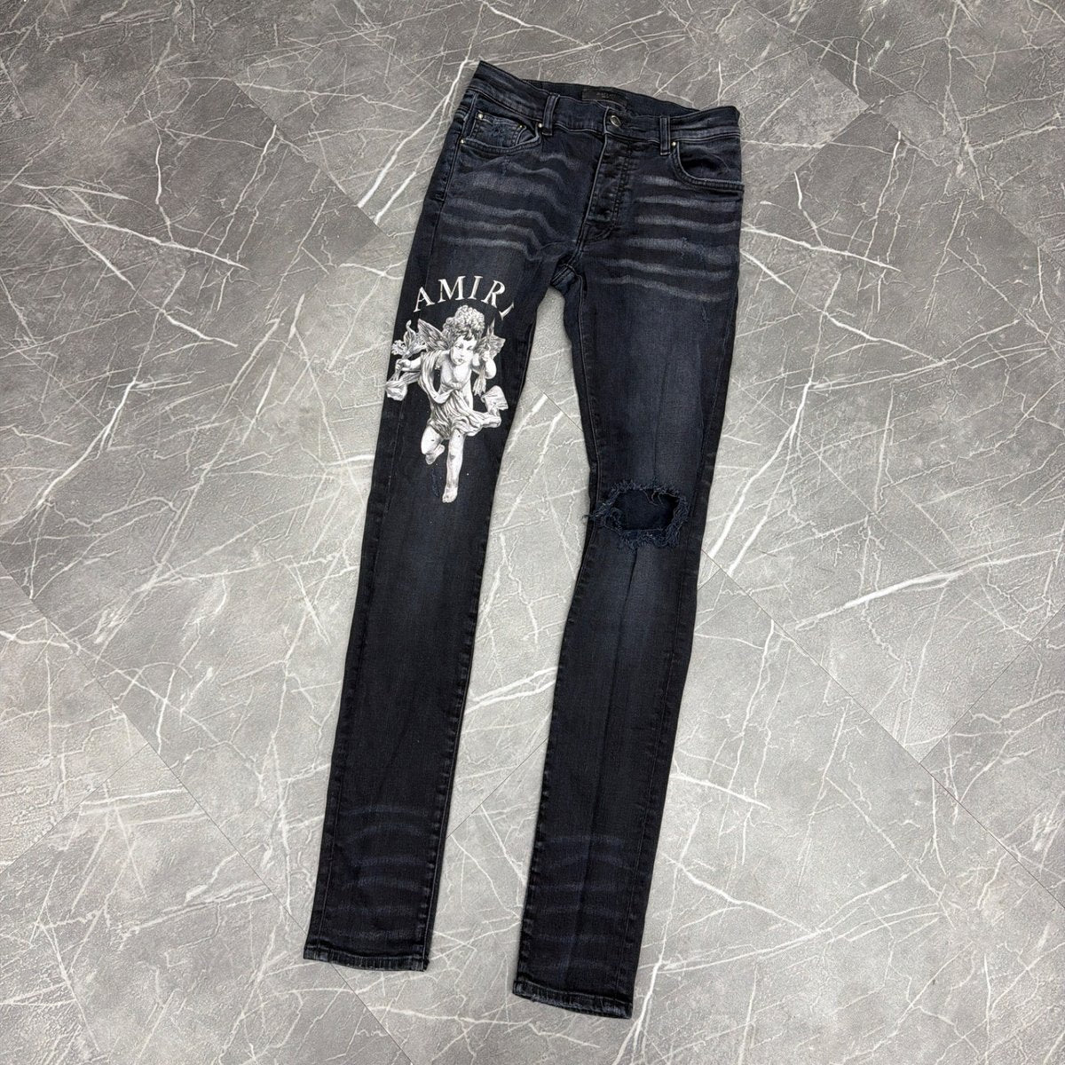 Amiri Cherub Jean 'Aged Black' - Image 1