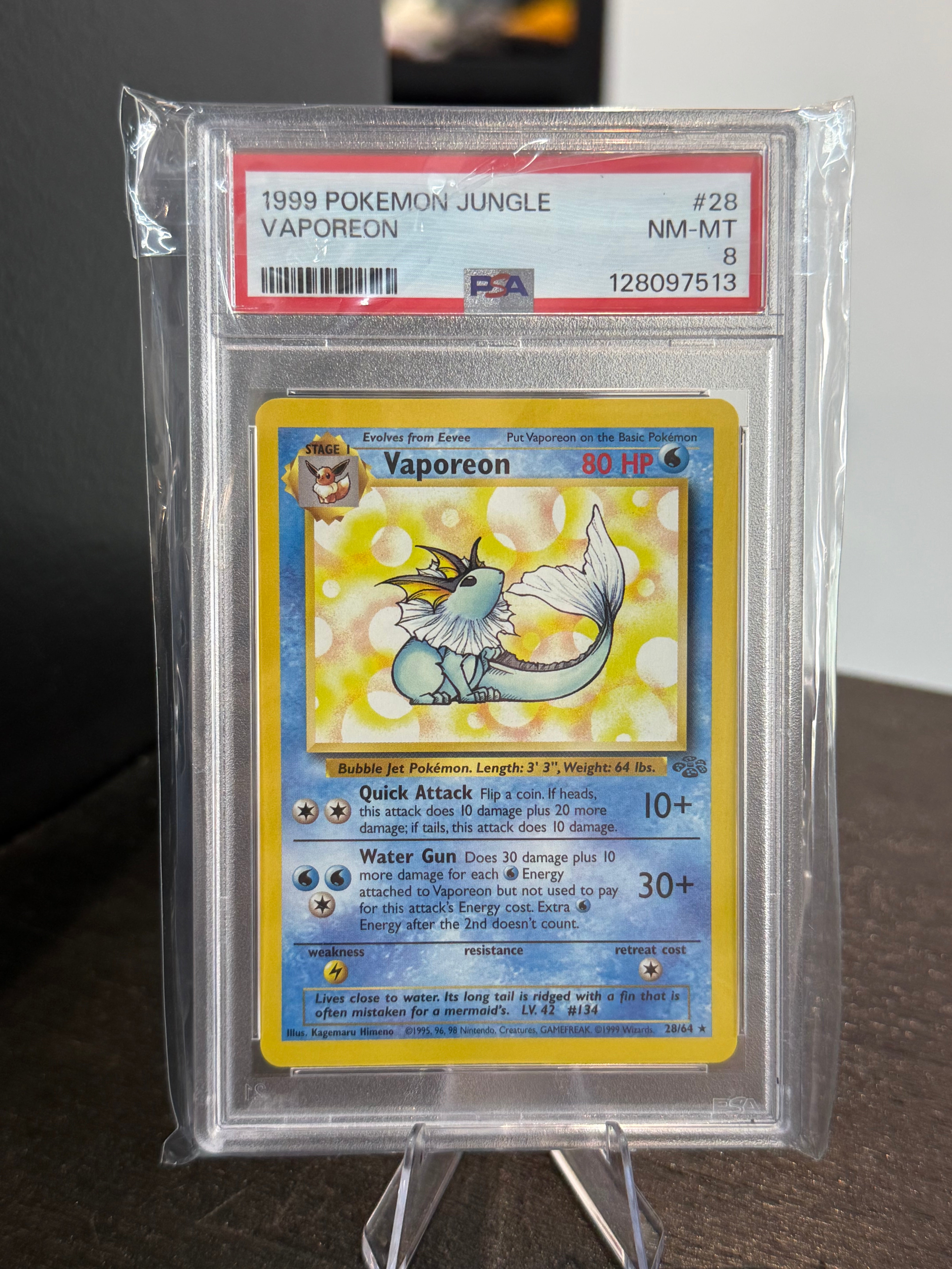 Vaporeon Jungle #28 (PSA 8)