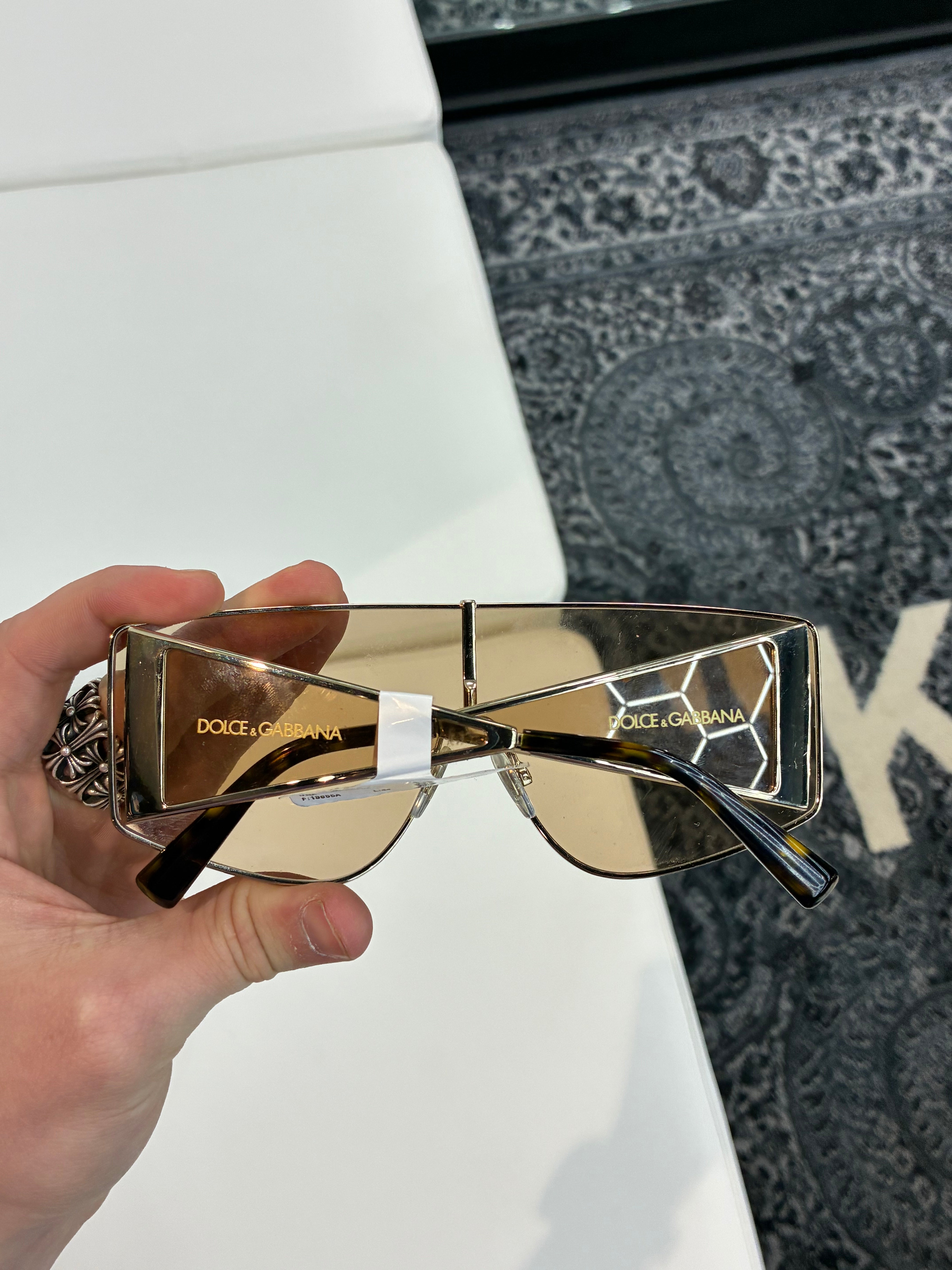 Dolce & Gabbana Gold Shield Sunglasses