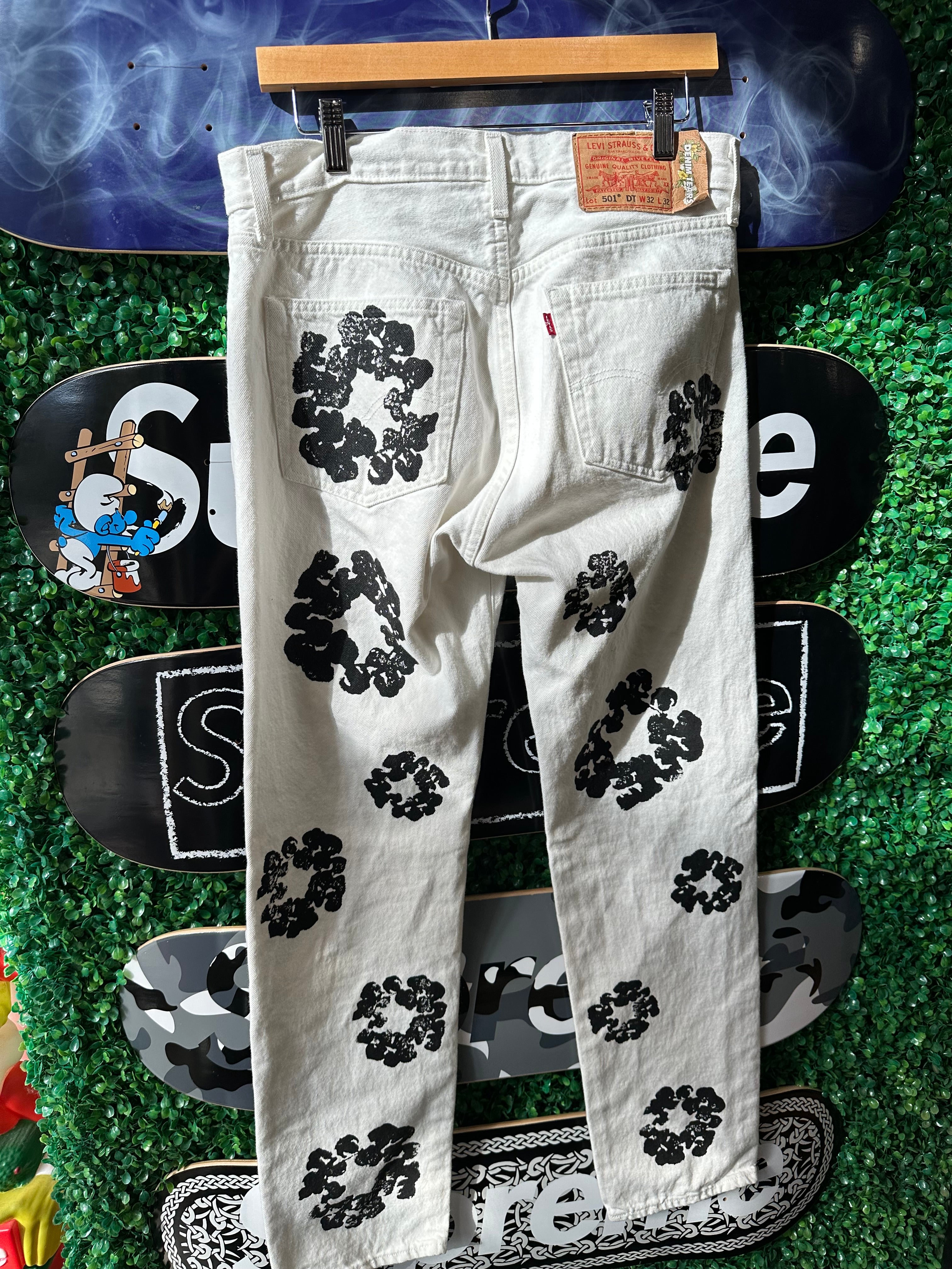 Denim Tears Cotton Wreath Jeans “White” (32)