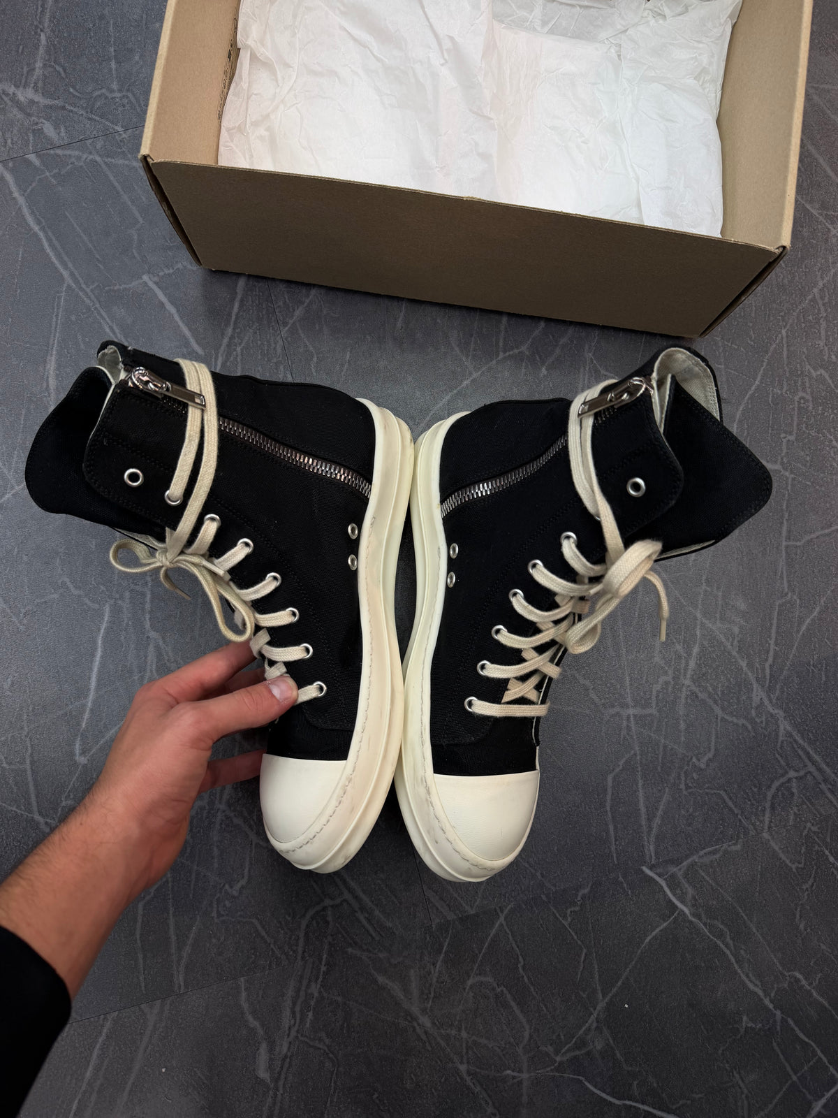 Rick Owens Drkshdw Canvas High Black
