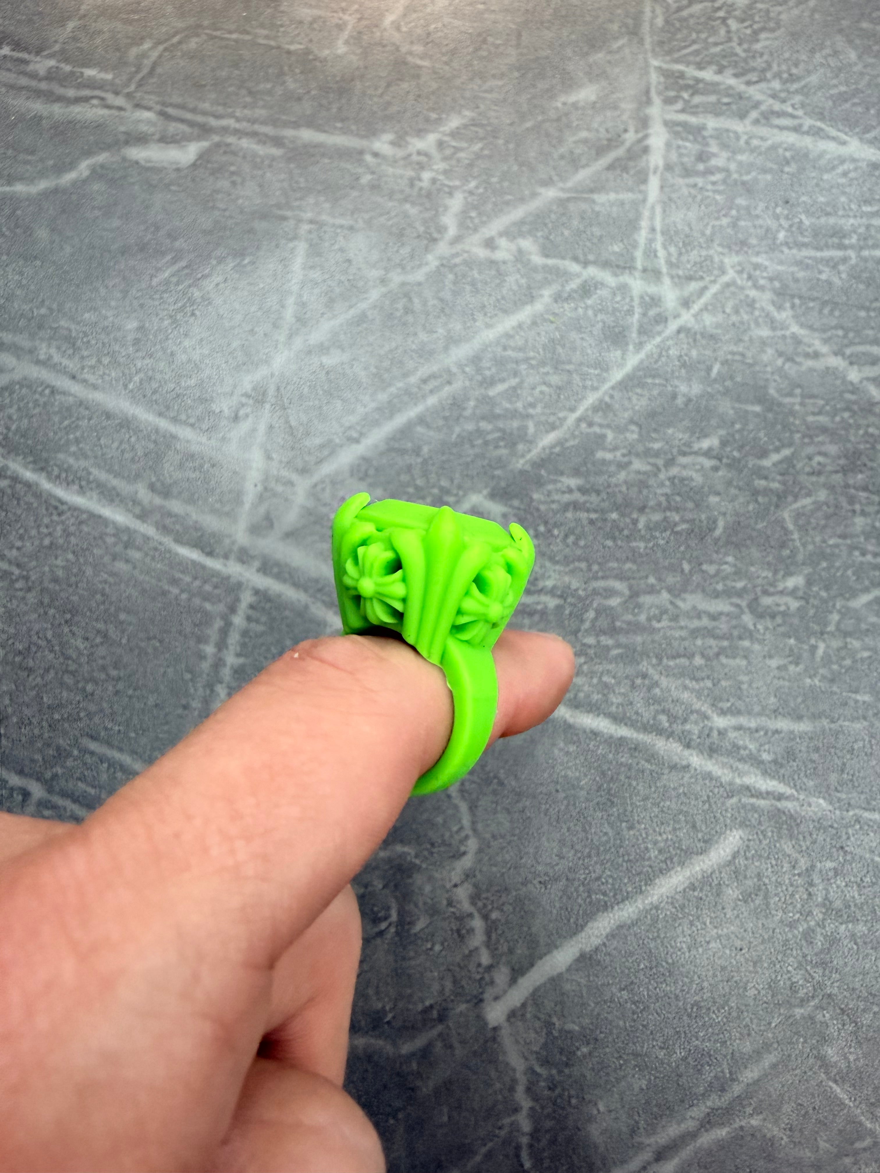 Chrome Hearts Green Silicone Ring