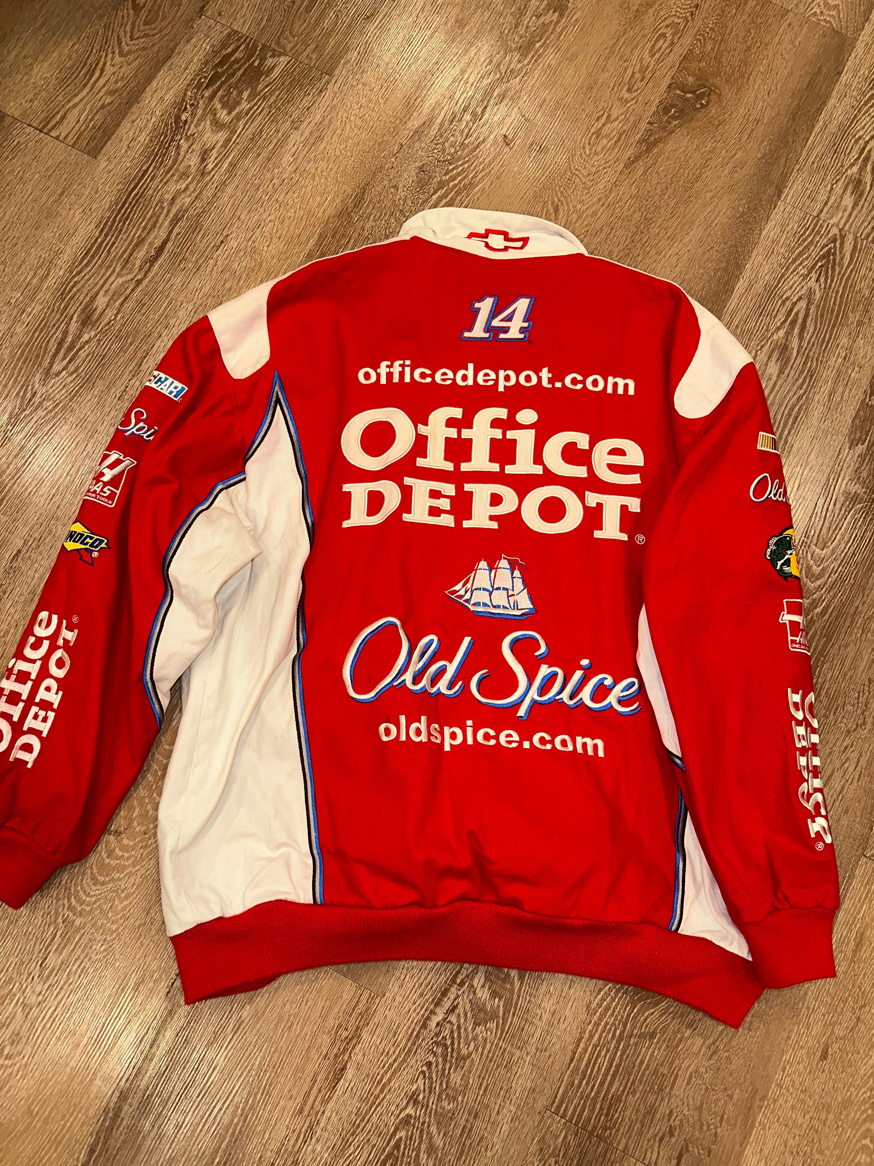 Vintage NASCAR Tony Stewart #14 Office Depot Old Spice Jacket (XL)