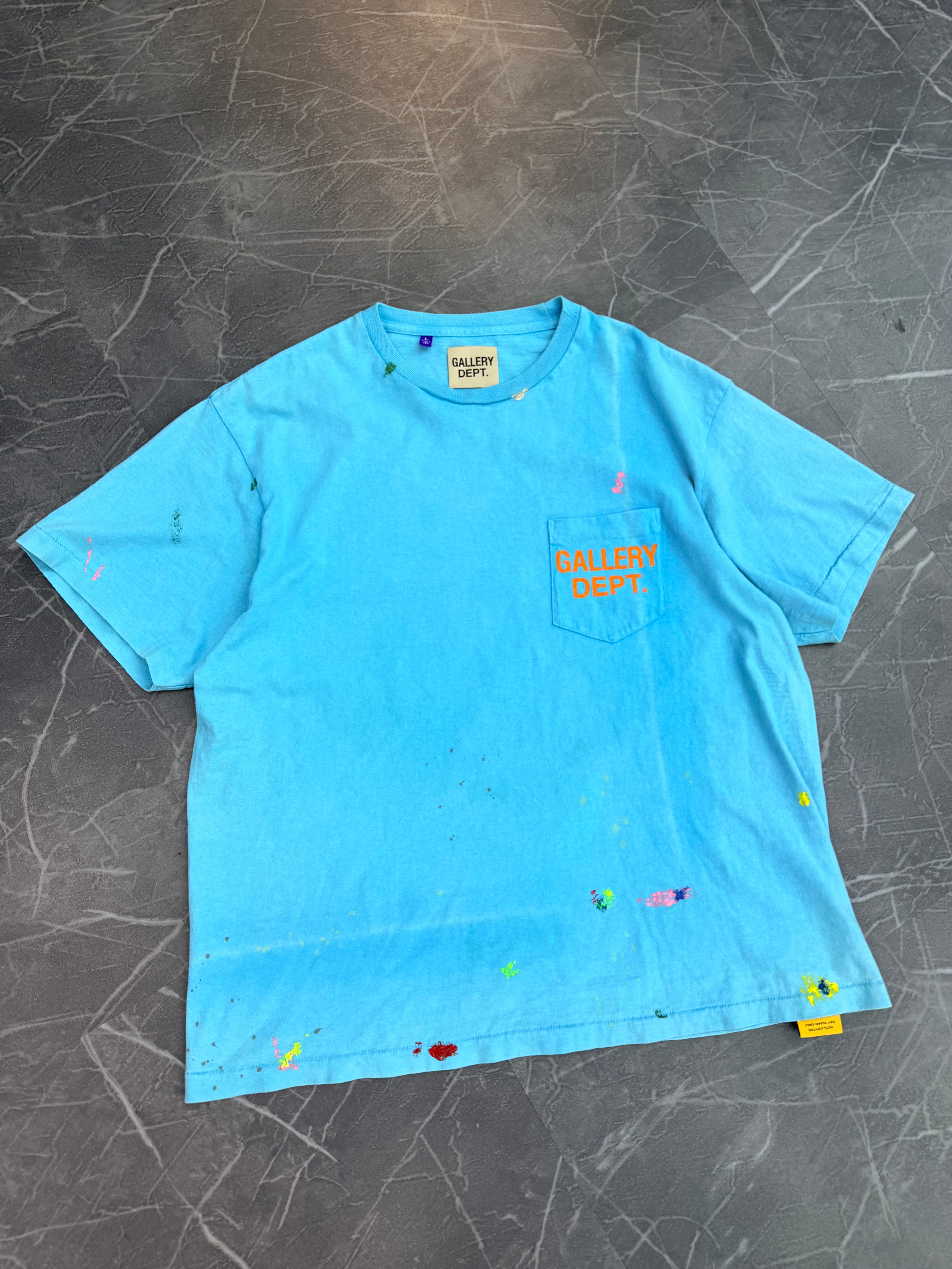 Gallery Dept Vintage Logo Painted Tee Turquoise