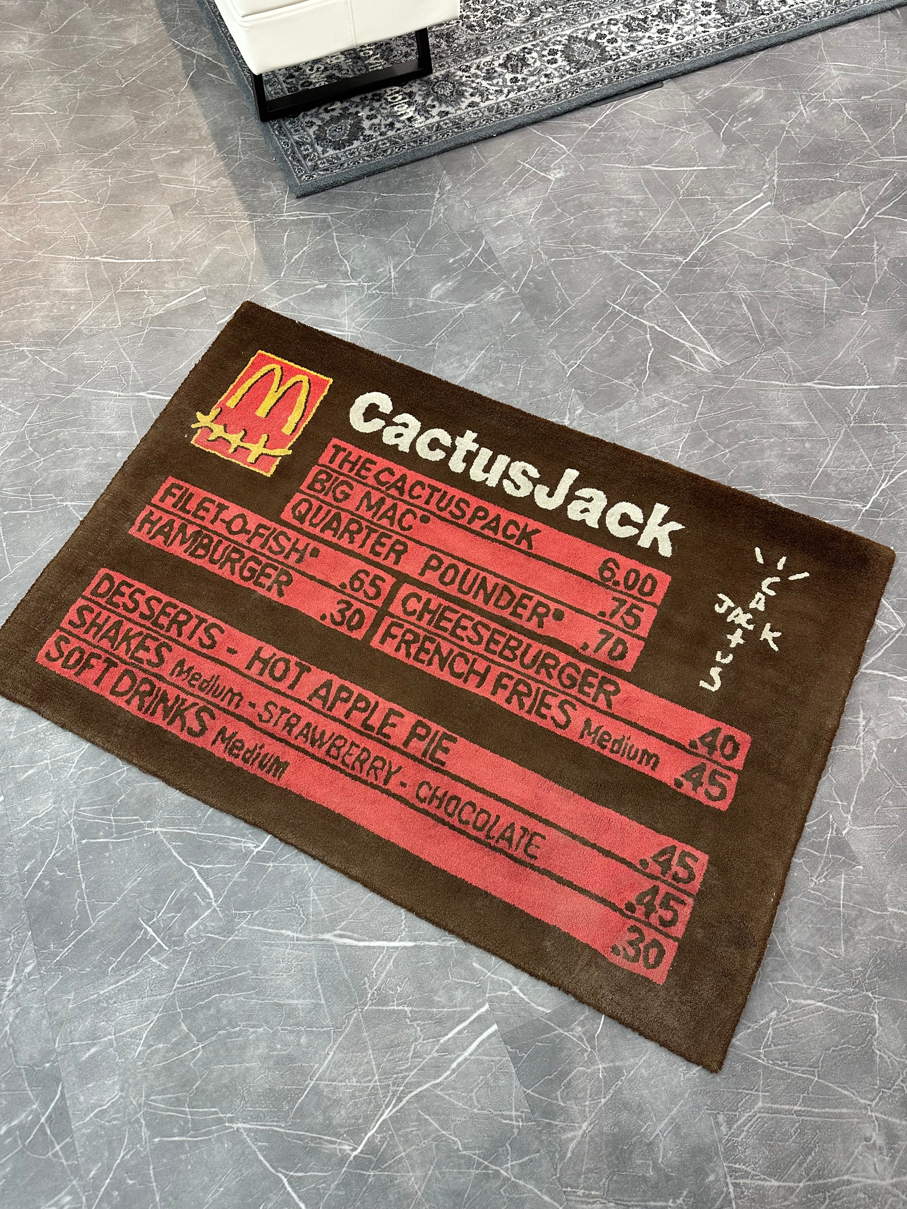 Travis Scott x McDonald’s Menu Rug