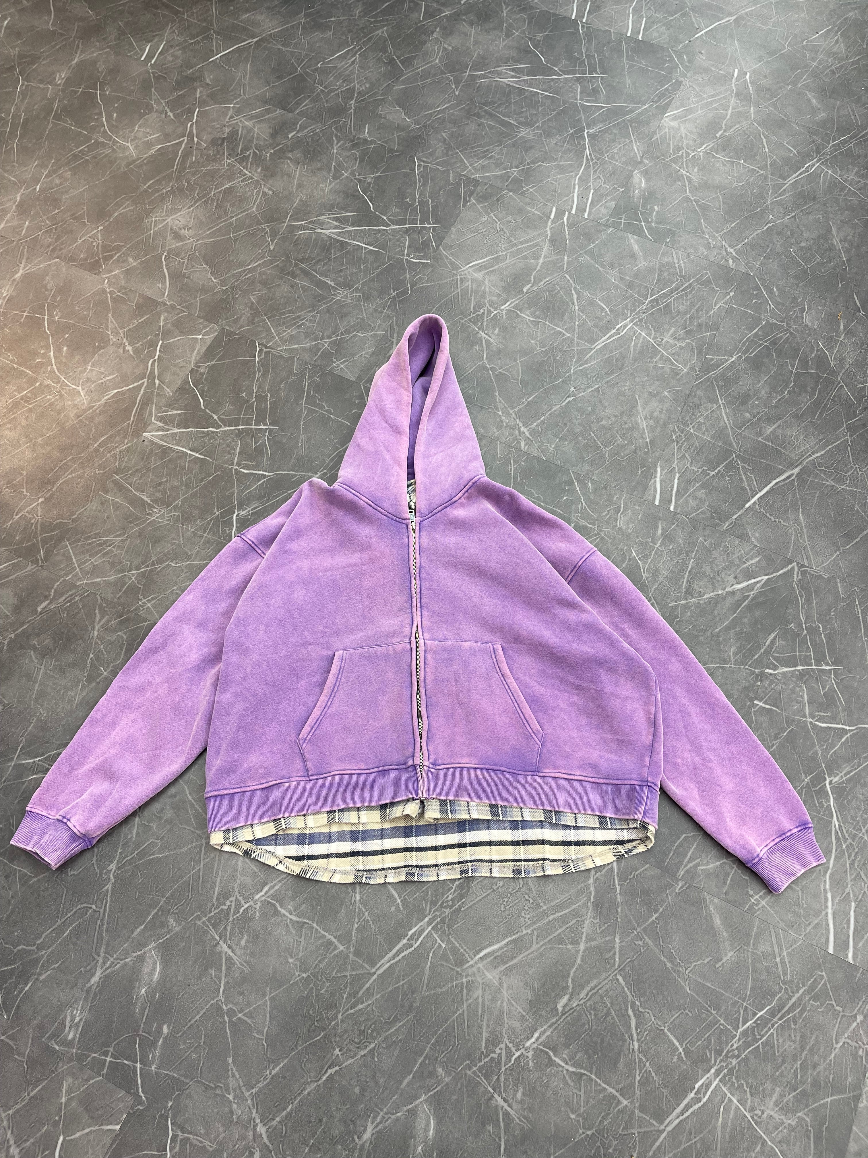 GV Gallery Raspberry Hills Purple Flannel Zip Up