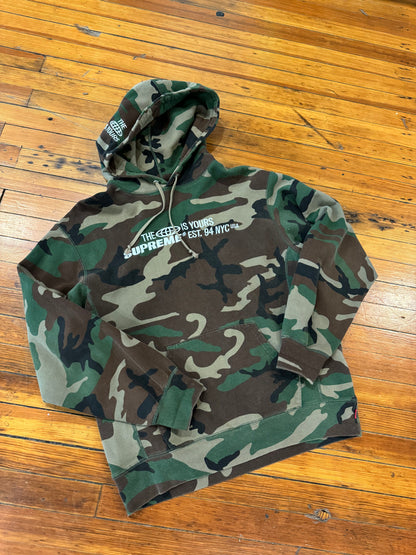 Supreme The World Is Yours Hoodie “Camo”