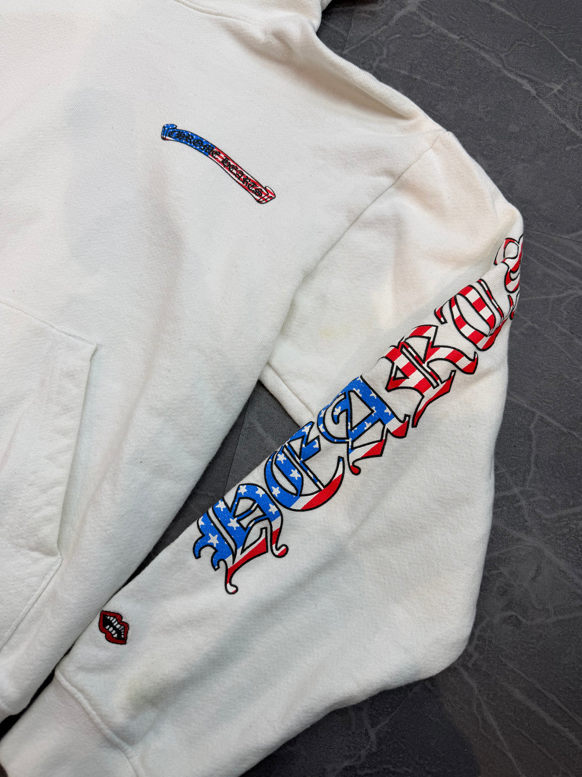 Chrome Hearts Matty Boy USA Pullover Hoodie White