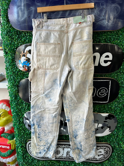 Off-White Bleached Reconstructed Carpenter Jeans (30)