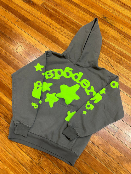 Sp5der Hoodie Beluga Slate Grey/Green