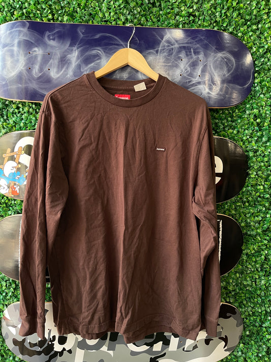 Supreme Small Box Logo L/S Tee “Brown”