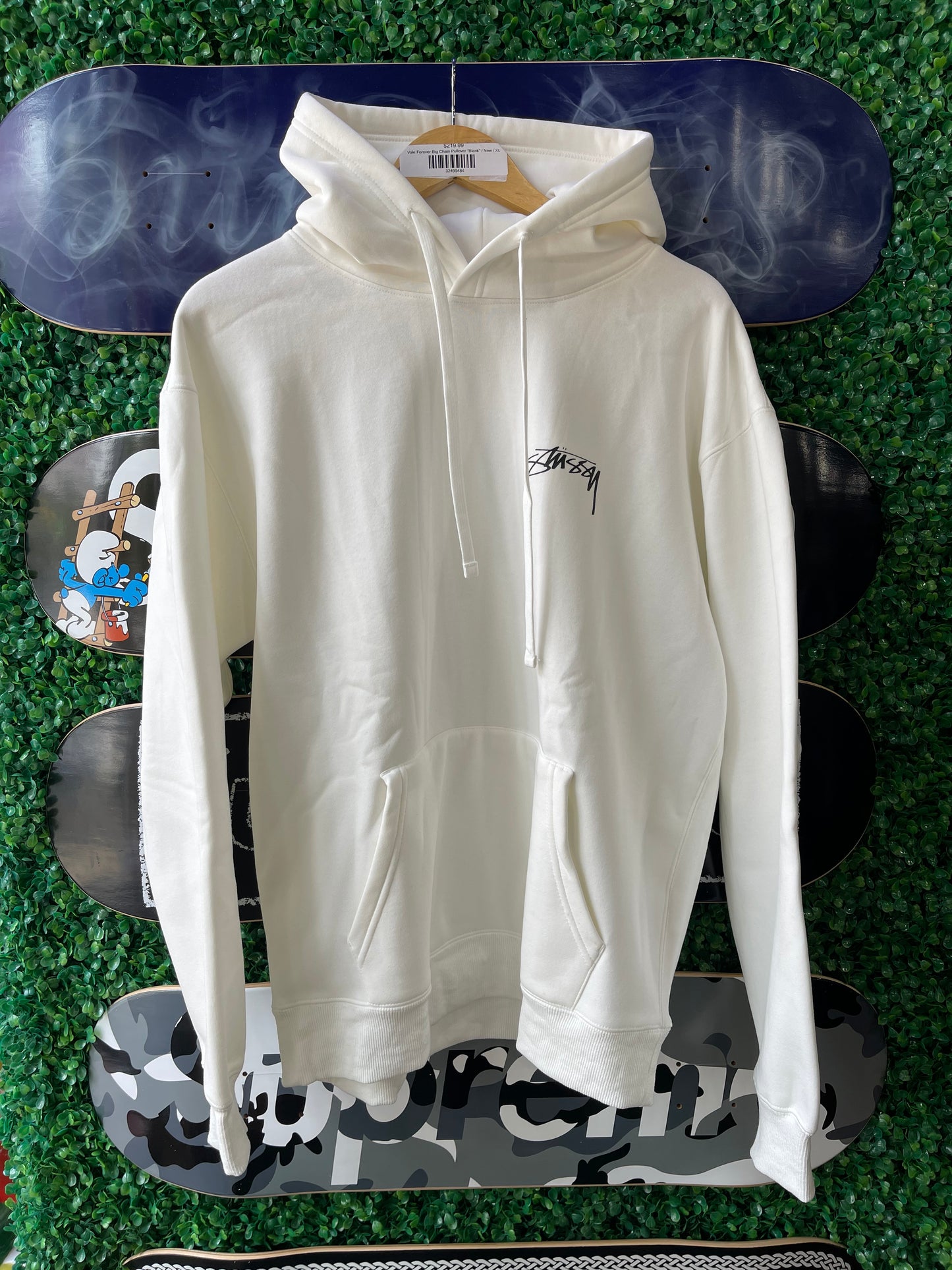 Stussy Modernism Logo Hoodie “White”