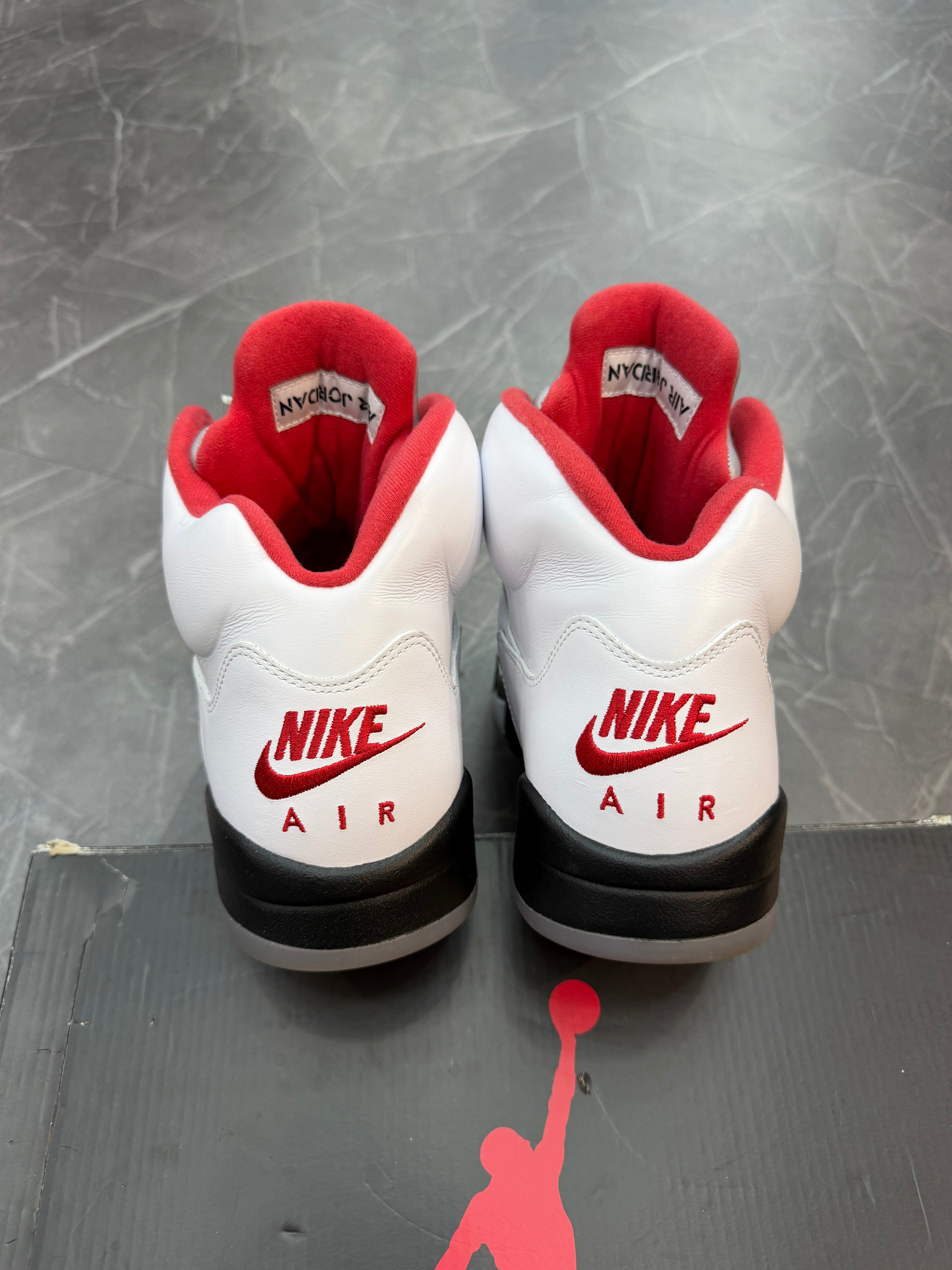 Jordan 5 “Fire Red Silver Tongue”