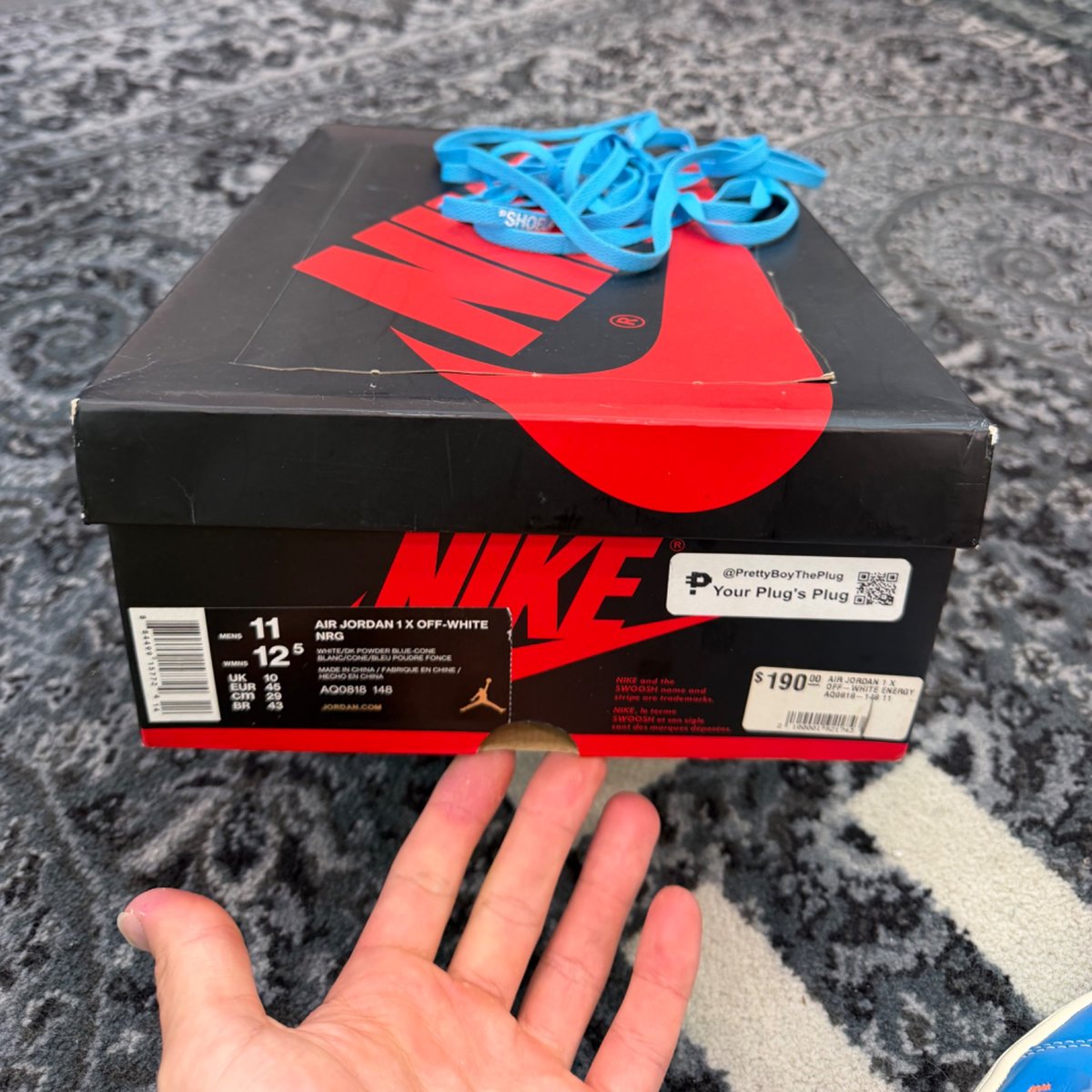 Jordan 1 Retro High Off-White University Blue - aux