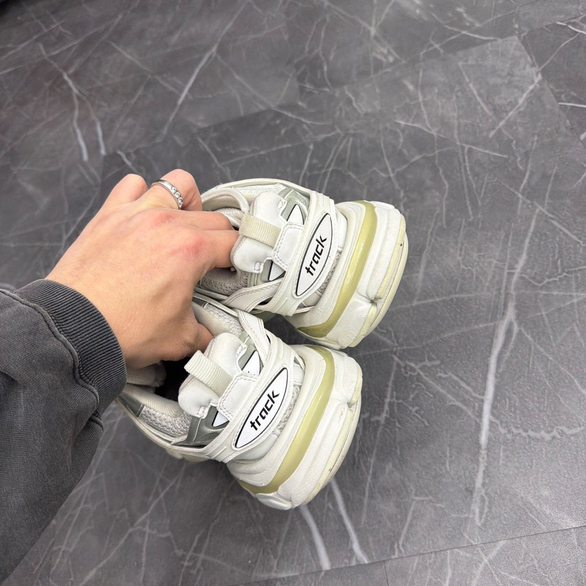 Balenciaga Track Trainer White (Women's) (Size 36) (Lightly Worn)