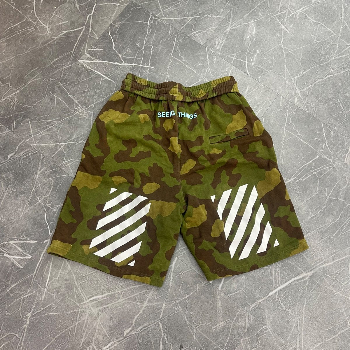 Off White Diagonal All Over Shorts "Camo" - Image 3