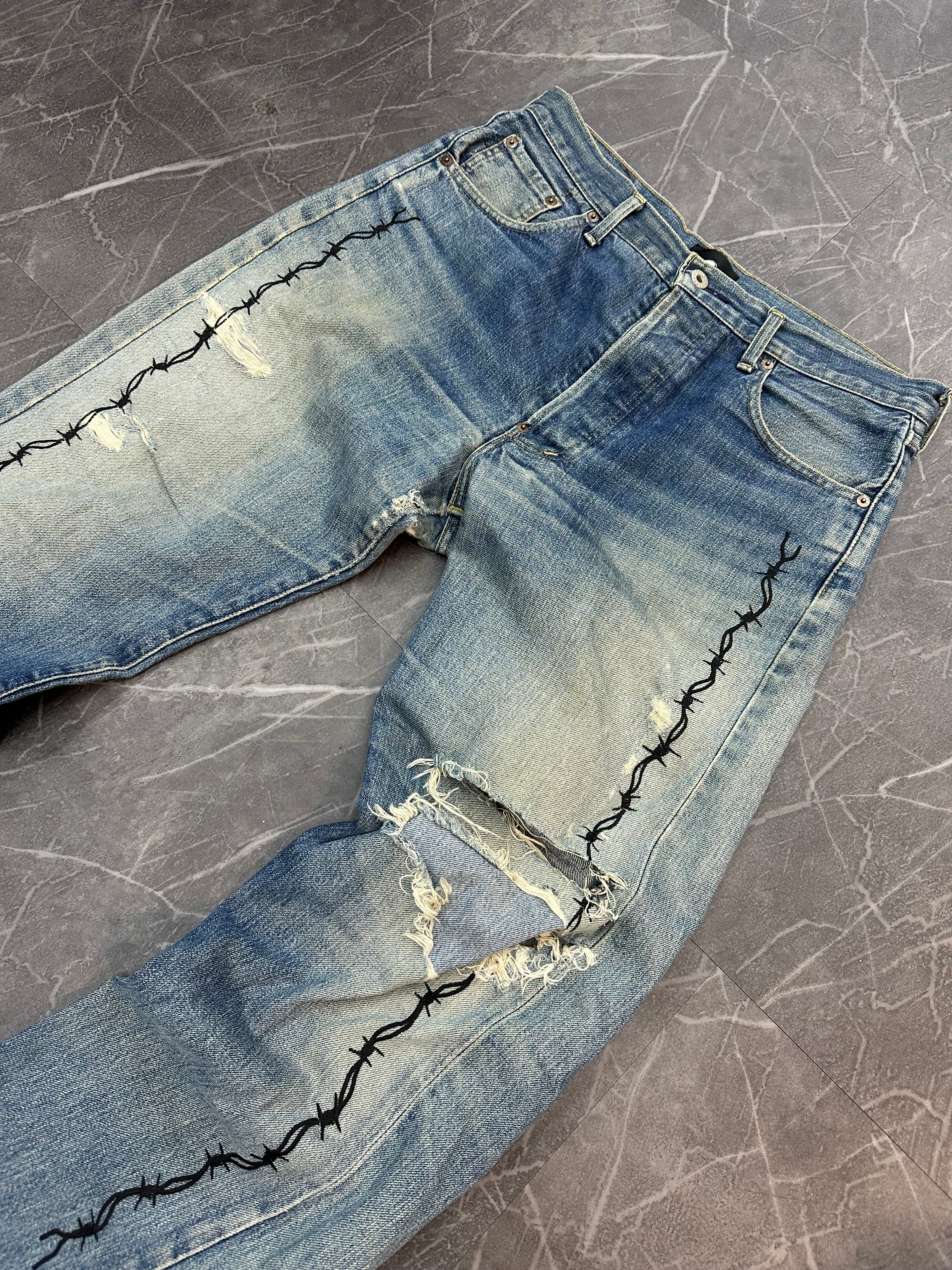 Warren Lotas Levi's 701 Barbwire Denim Jeans (34x34)