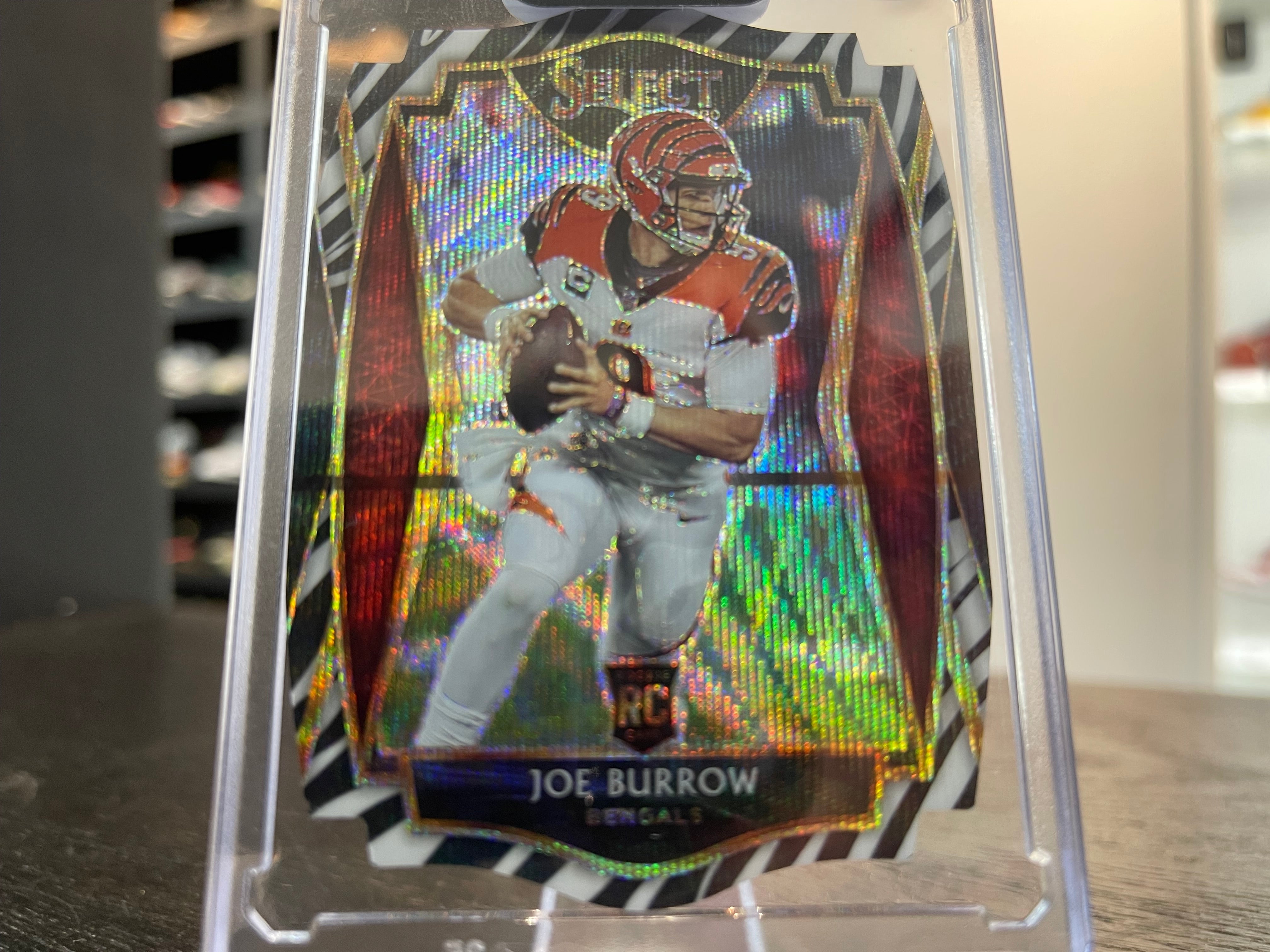 2020 Select Joe Burrow RC #146 Zebra Die-Cut SP