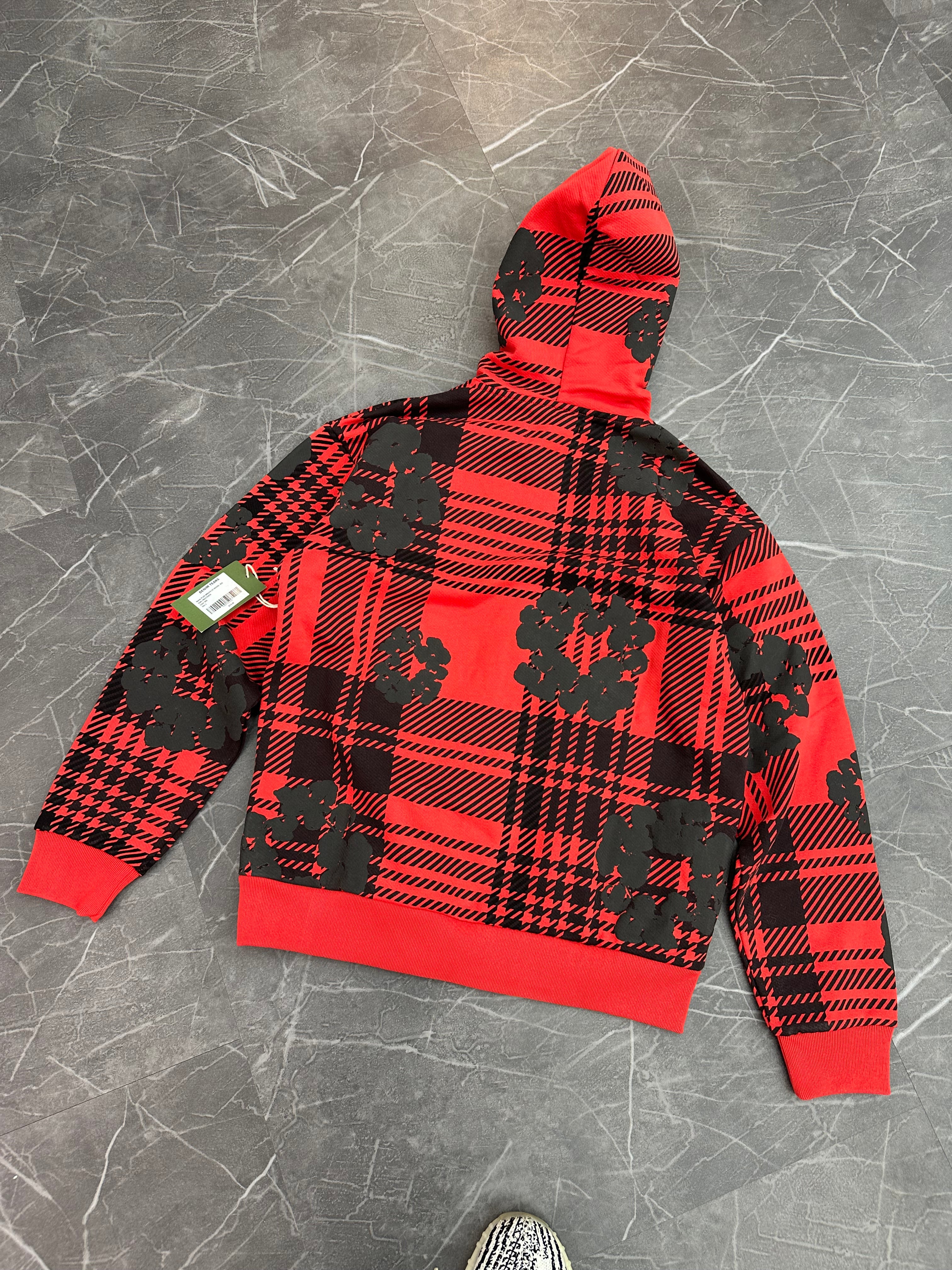 Denim Tears Cotton Wreath Zip Up “Red Plaid”