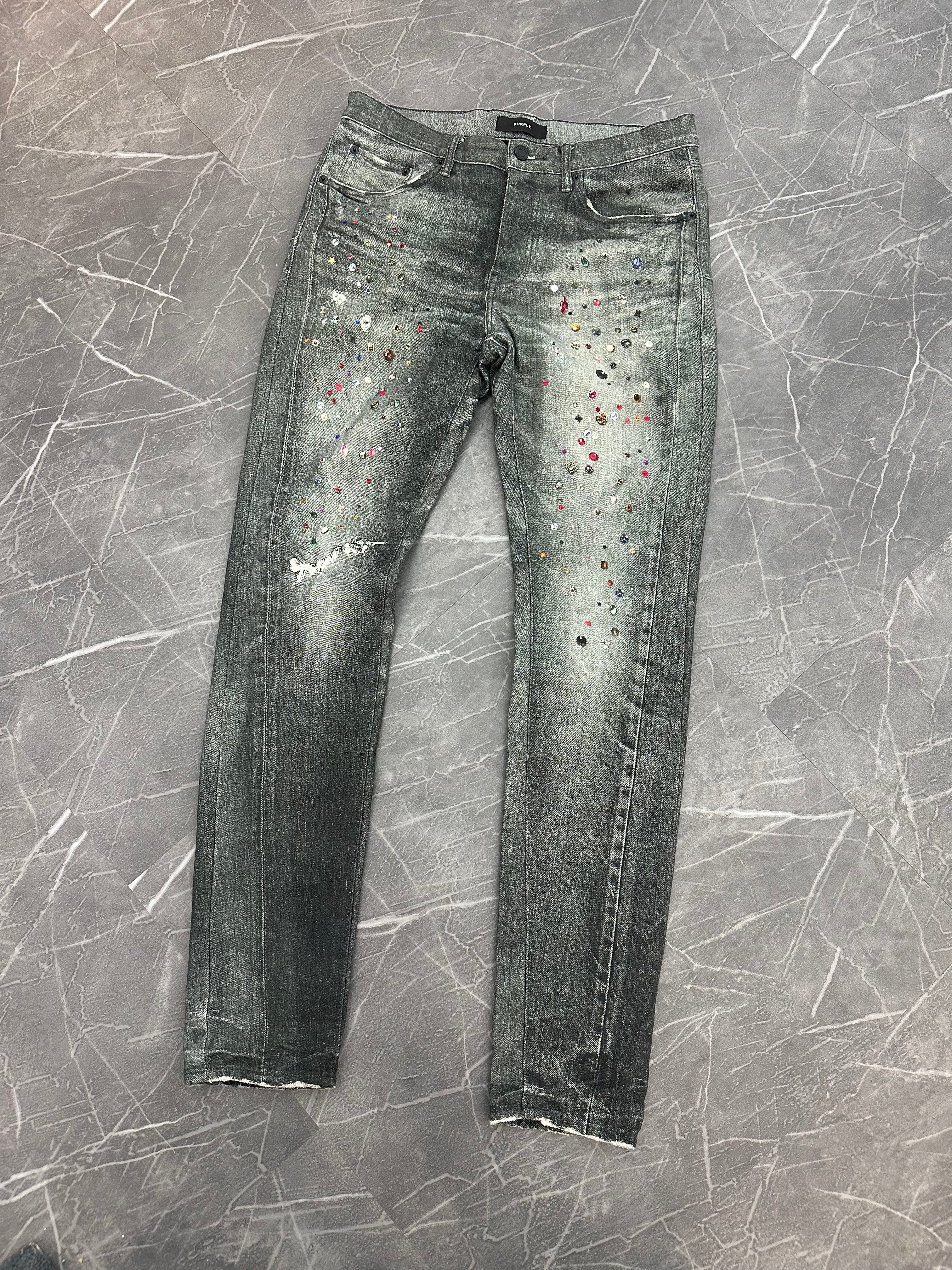 Purple Brand Jeans Rhinestones (32)