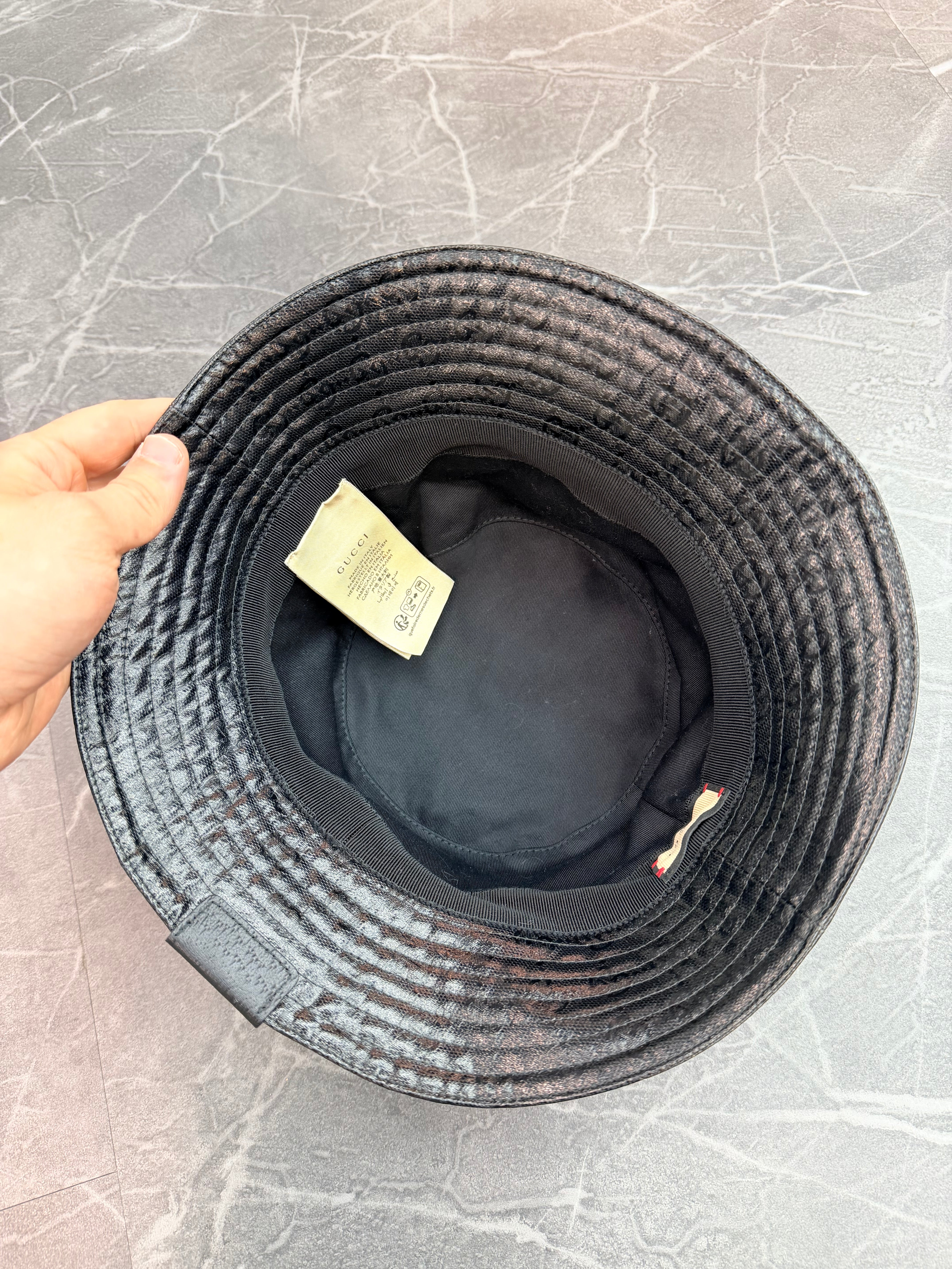 Gucci Monogram Bucket Hat “Black”