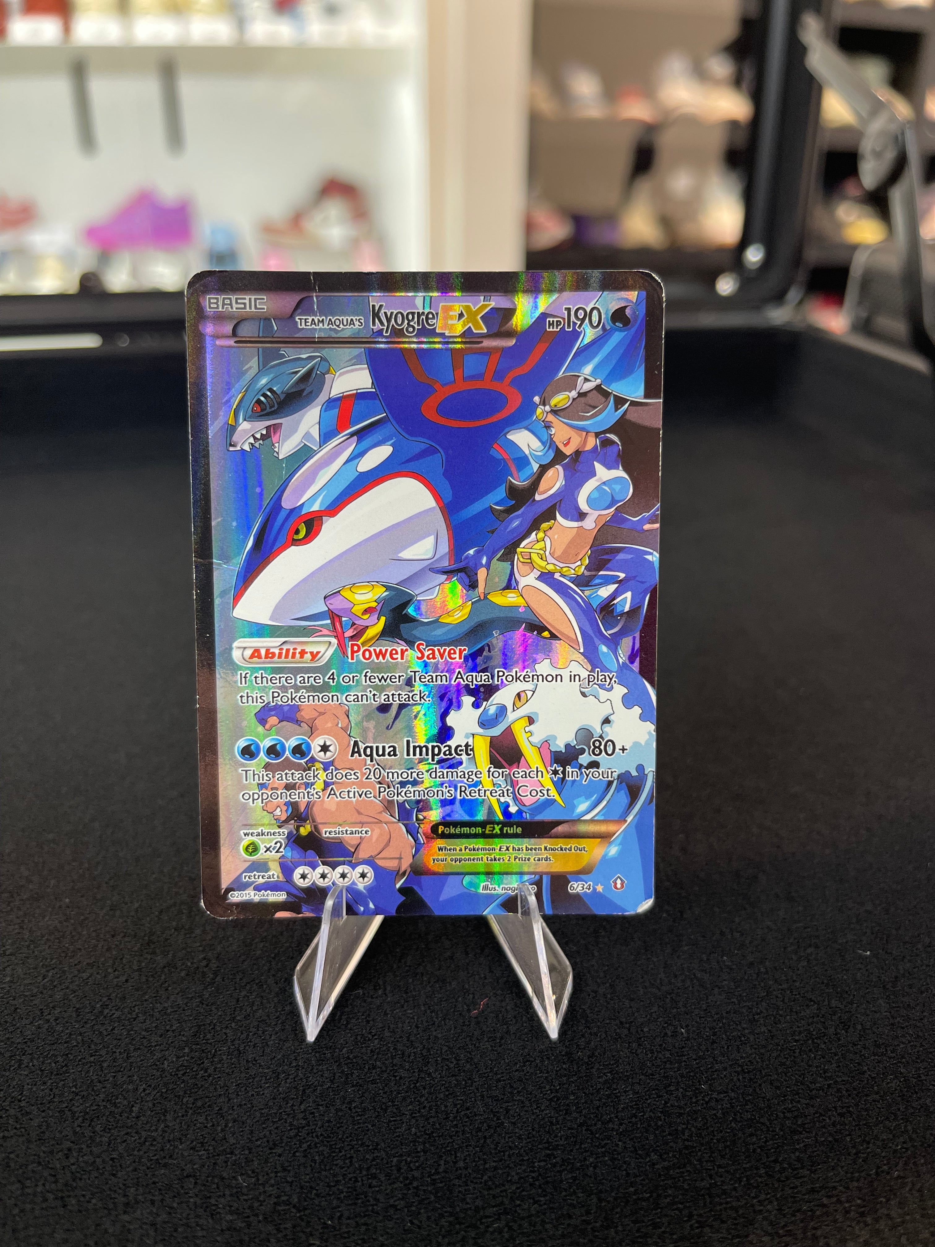Team Aqua’s Kyogre EX 6/34 Double Crisis