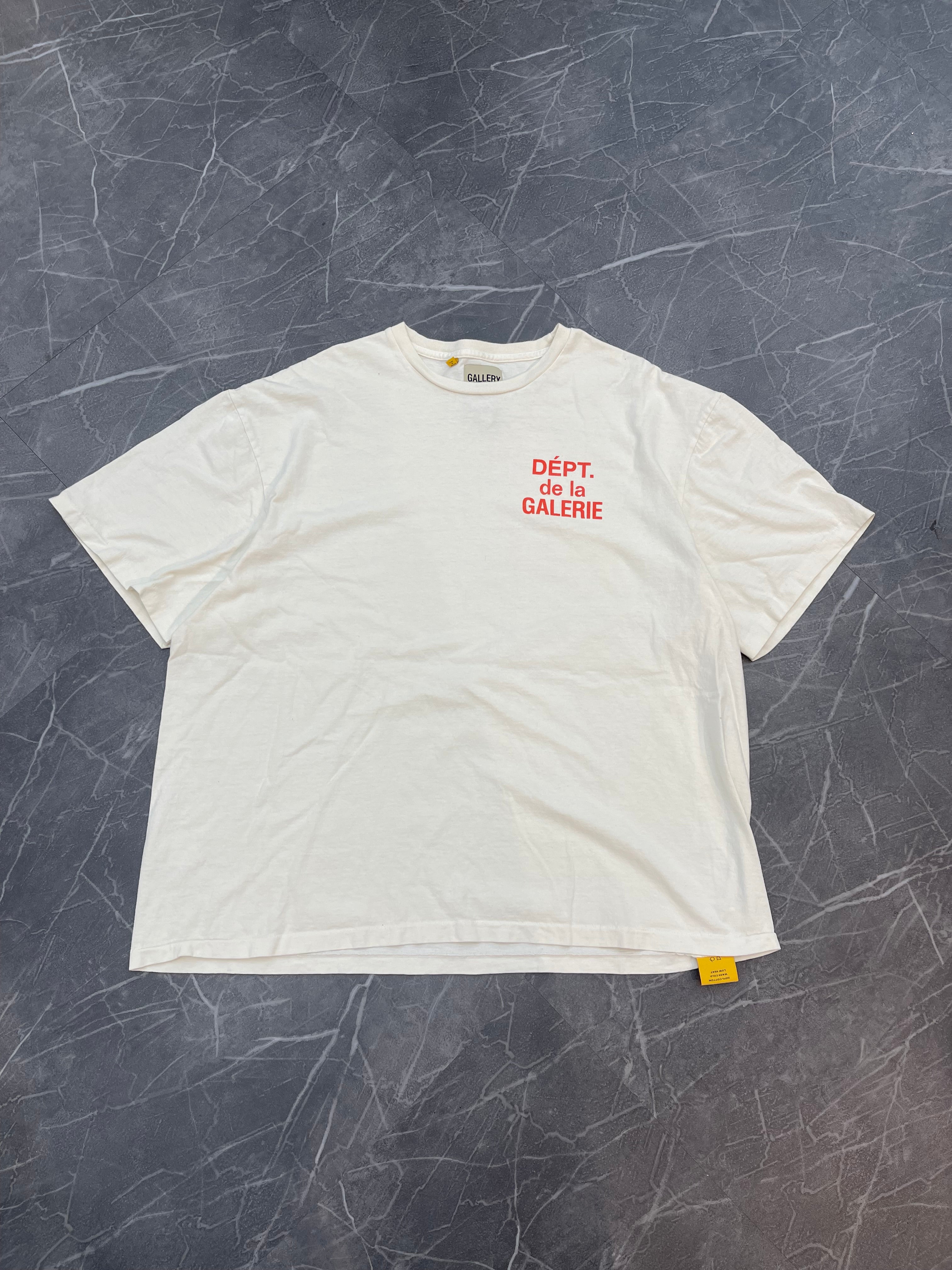 Gallery Dept Cream + Red French Logo Tee
