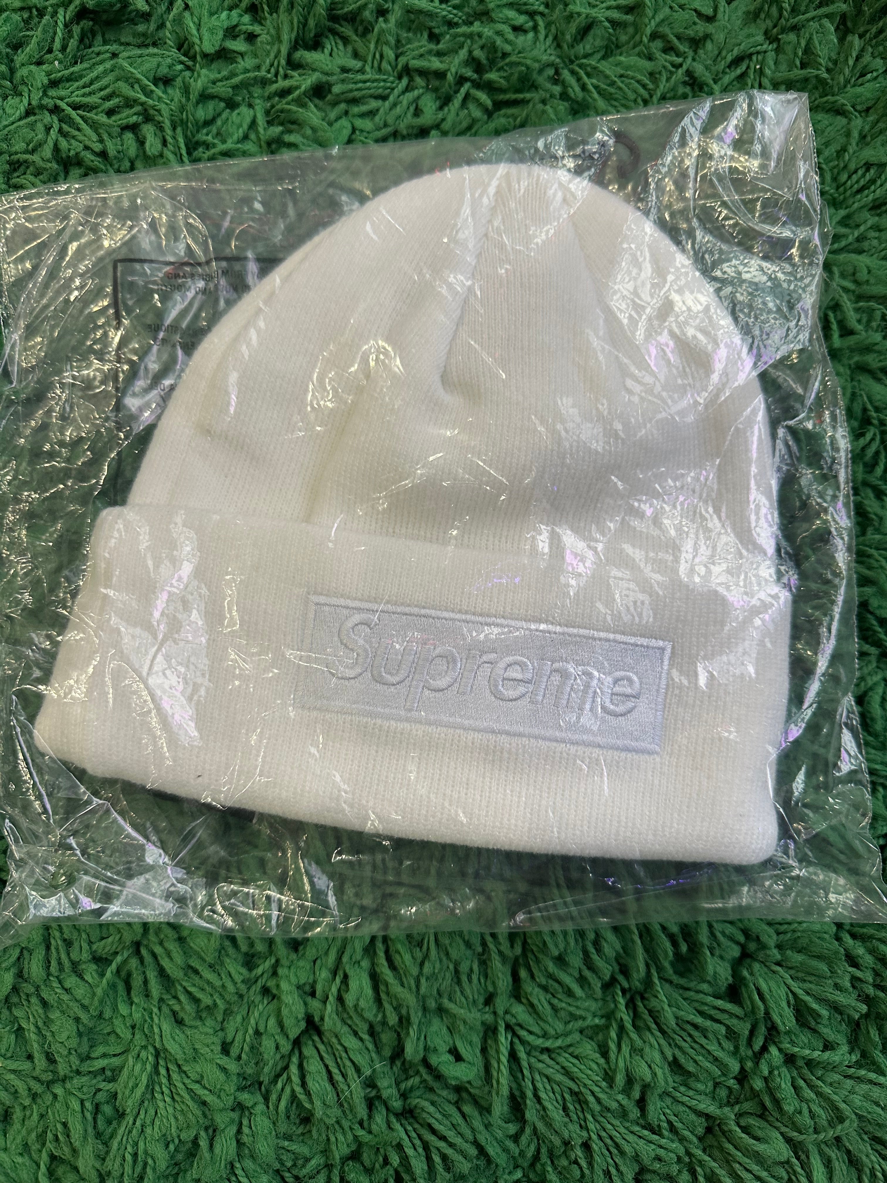 Supreme Beanie Box Logo “All White”