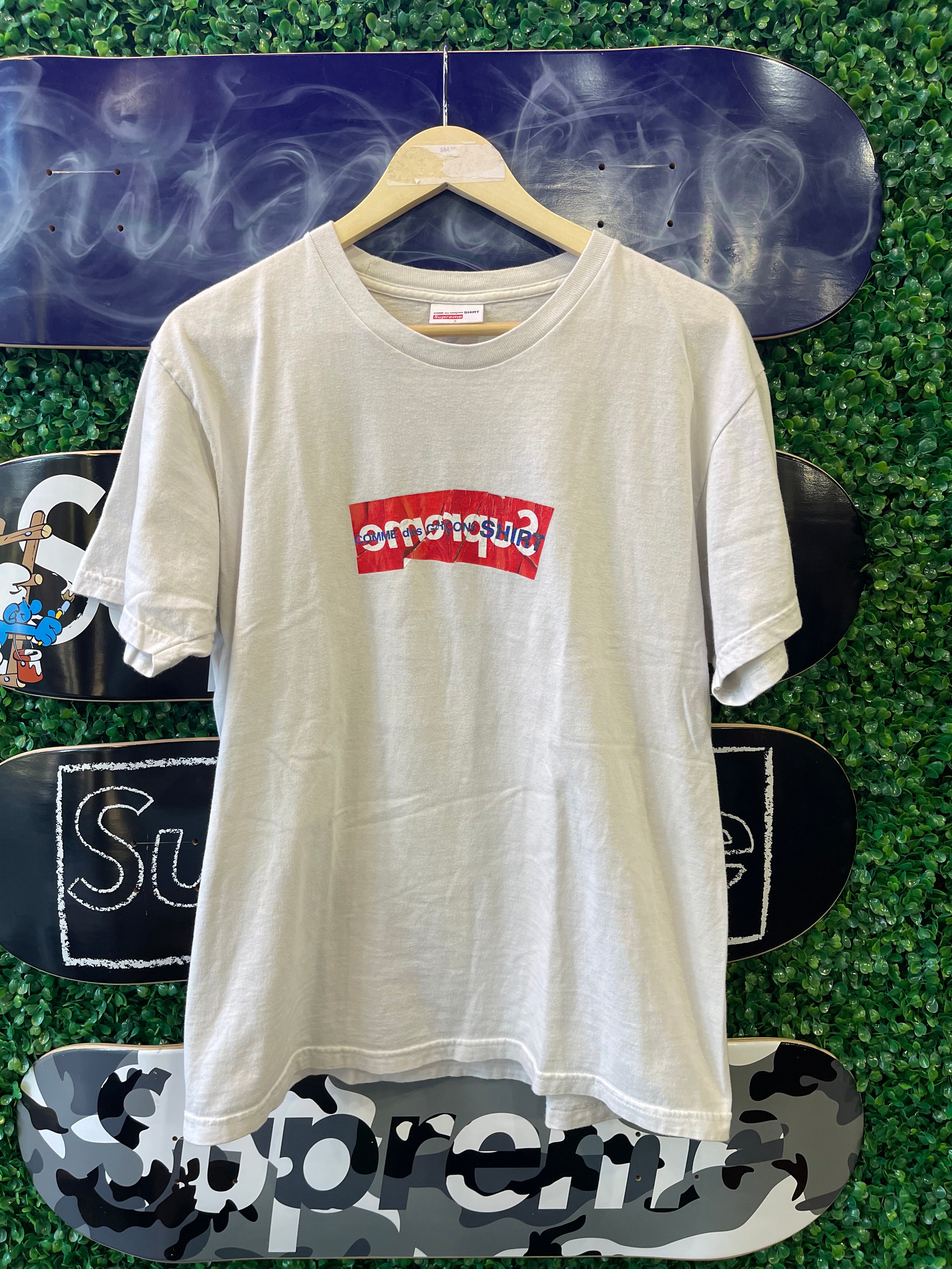 Supreme Comme Des Garçons Box Logo Tee “White”