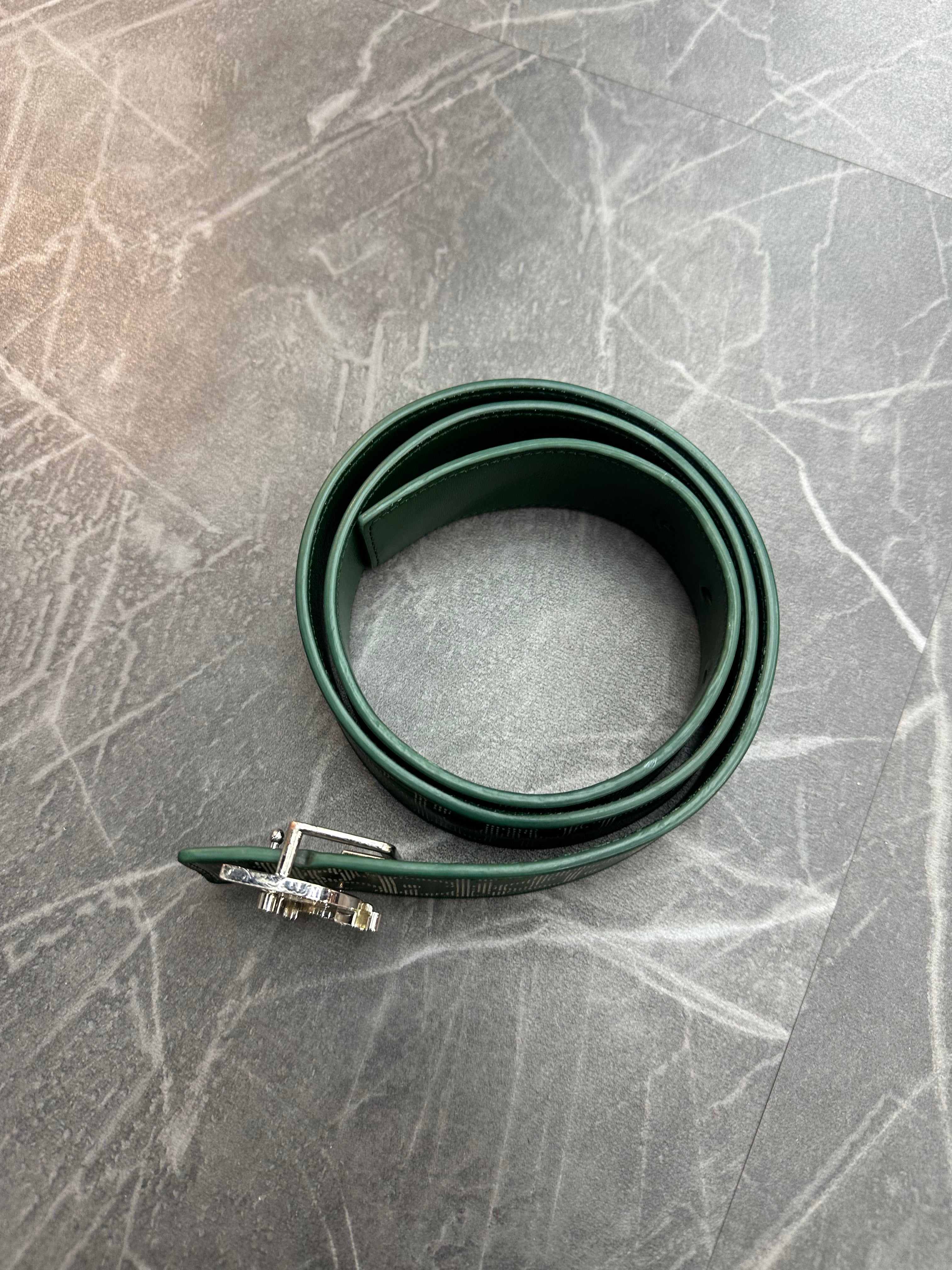 Dior Reverse Monogram Logo belt Green