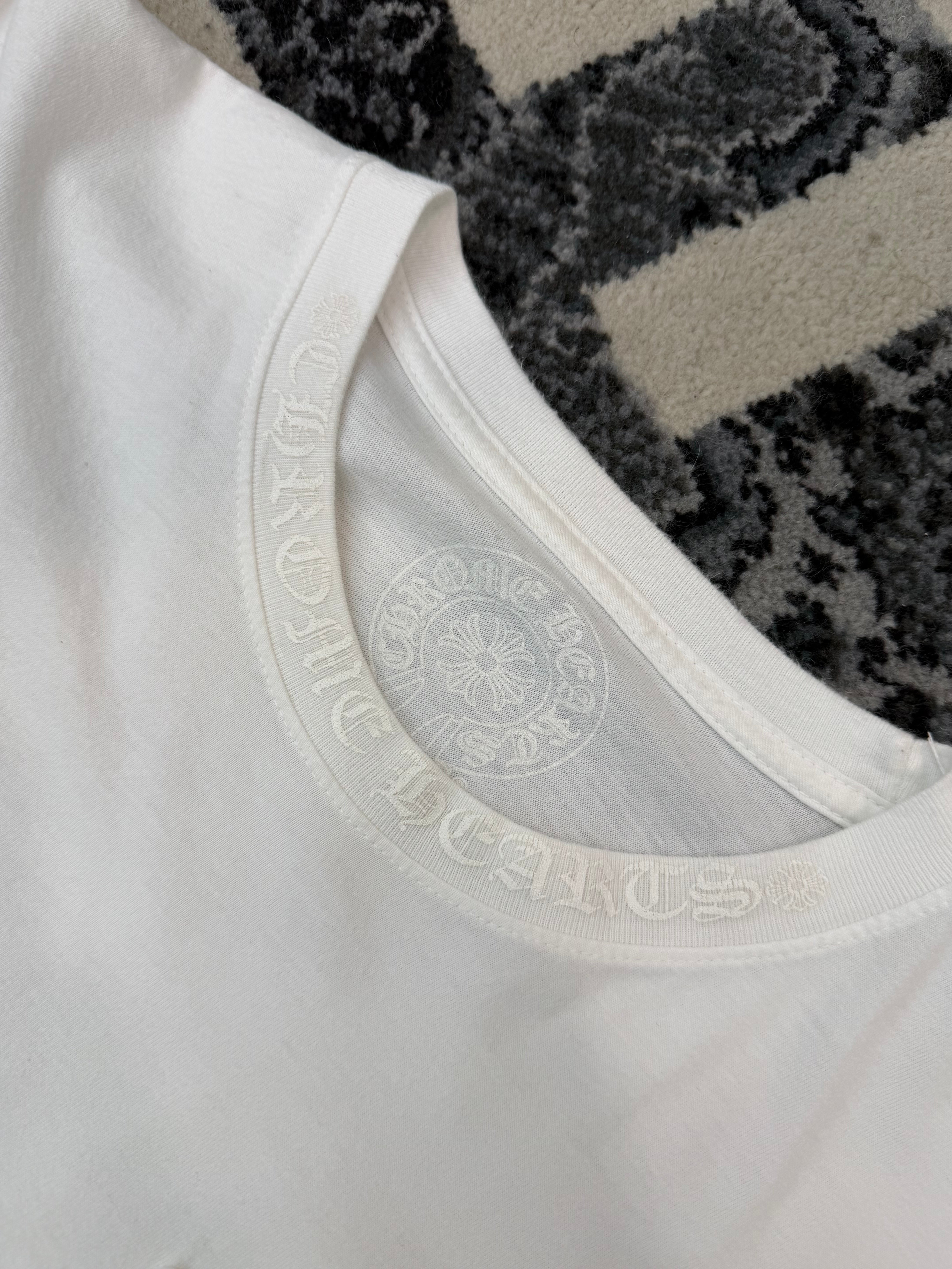 Chrome Hearts Neck Logo Long Sleeve All White