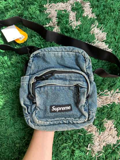 Supreme Denim Shoulder Bag “Washed Indigo”