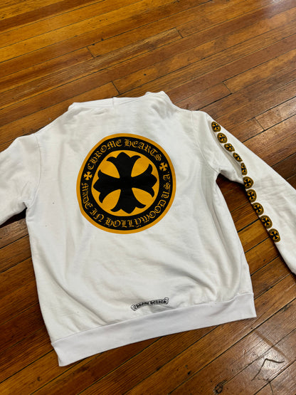 Chrome Hearts Yellow Cross Hoodie “White”