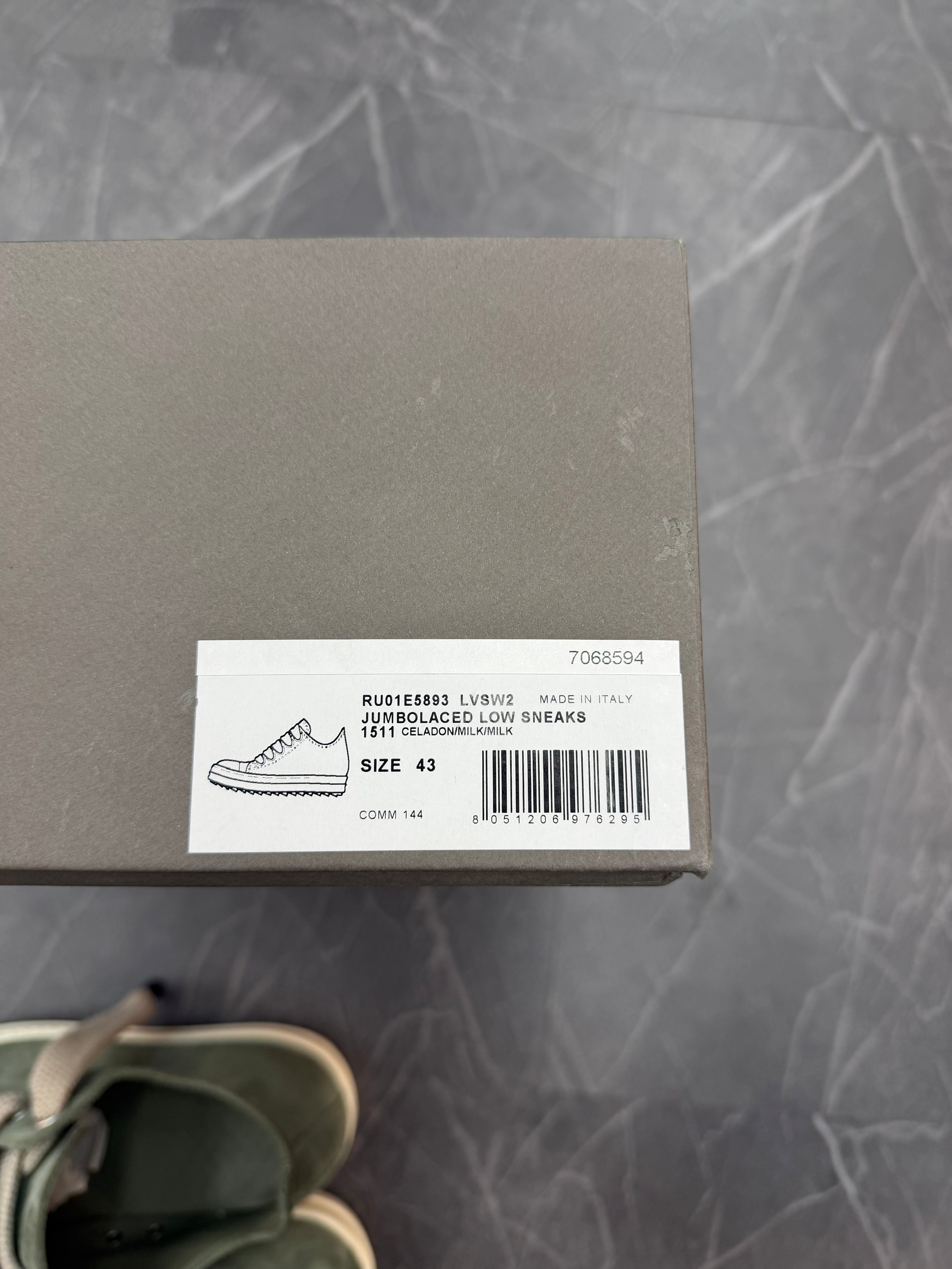 Rick Owens Jumbolace Green/Milk