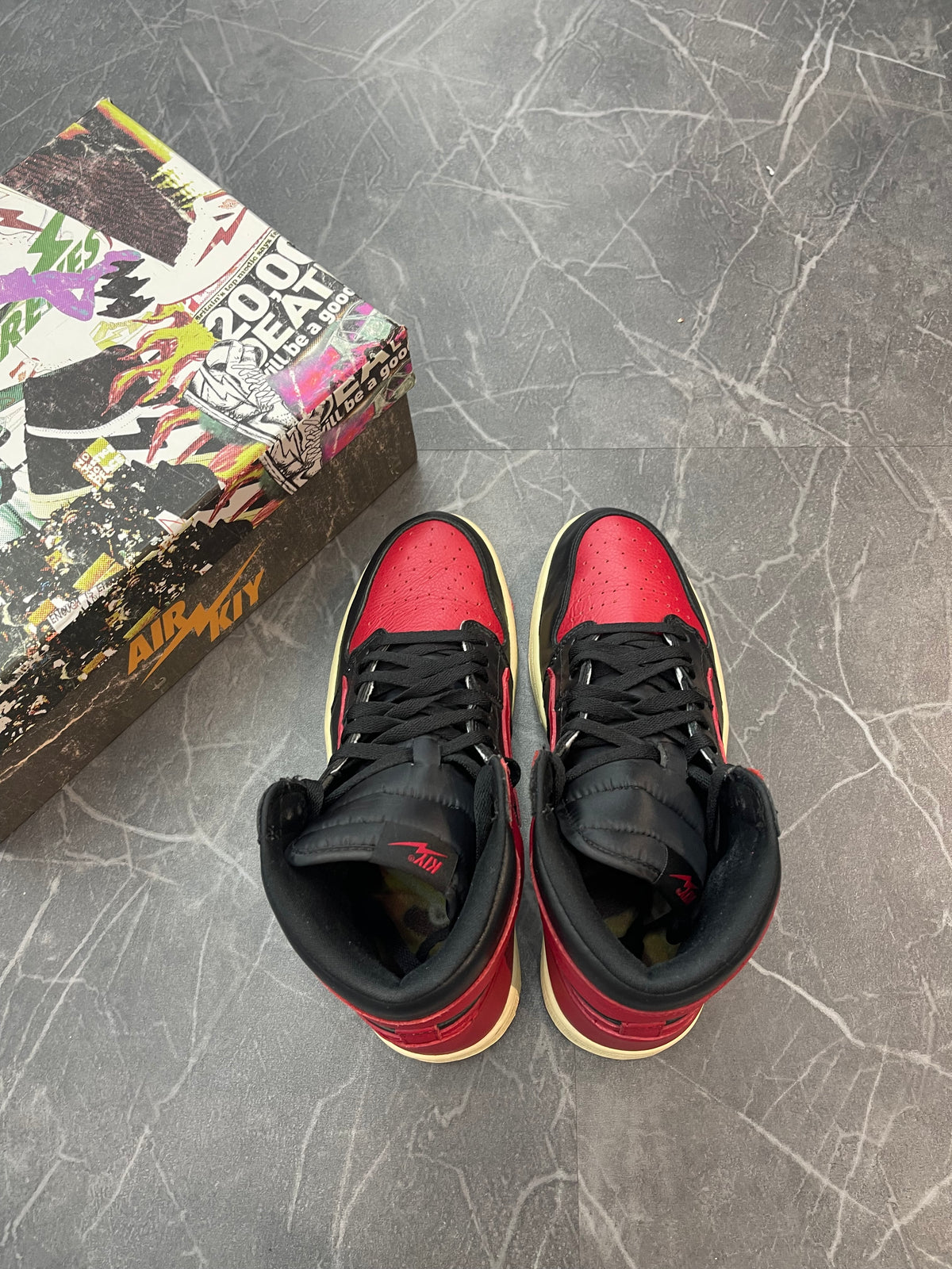 AIR KIYS Paris “Black Red” (Size 10.5) (Lightly Worn)