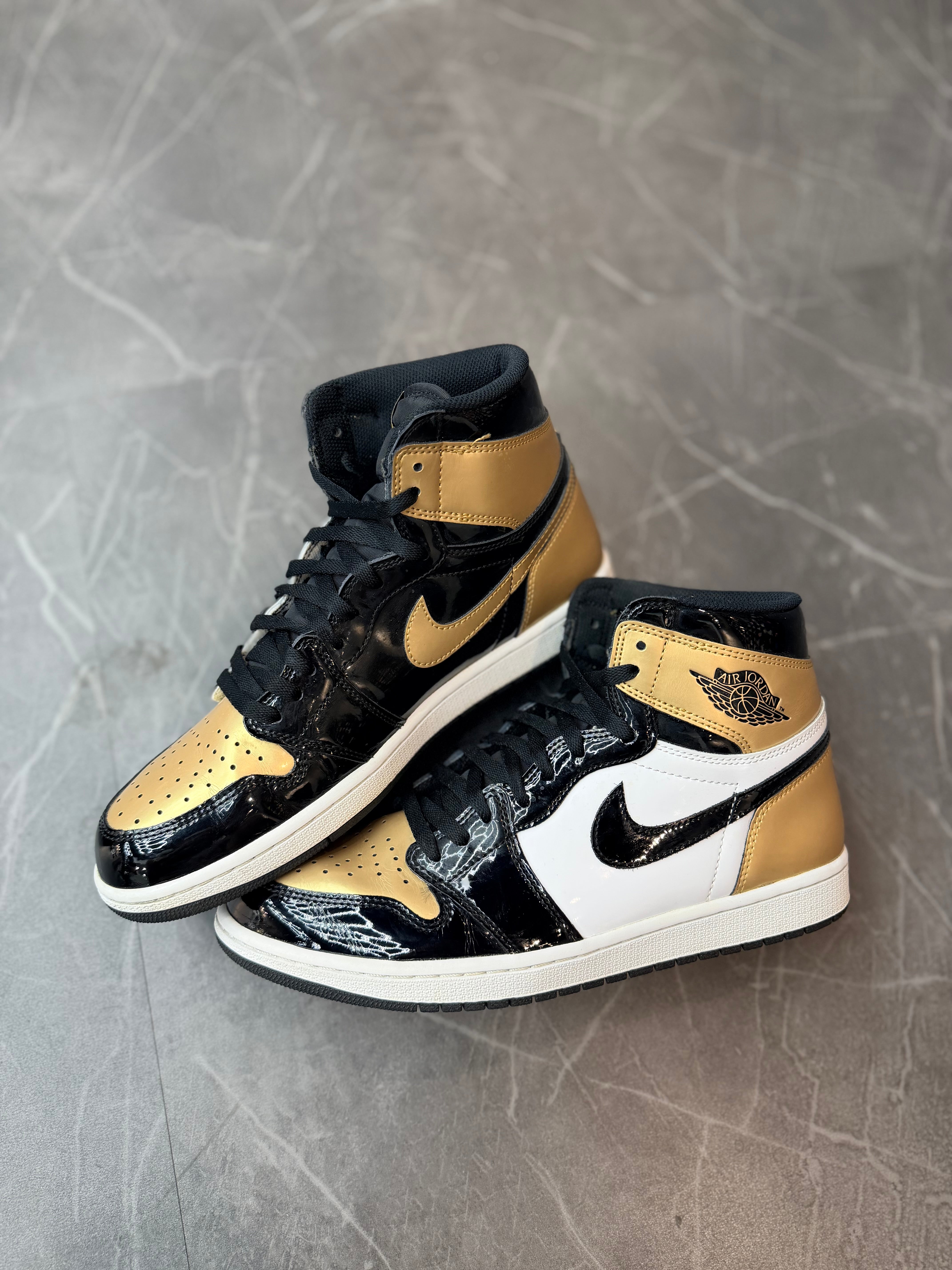 Jordan 1 High “Patent Gold Toe”