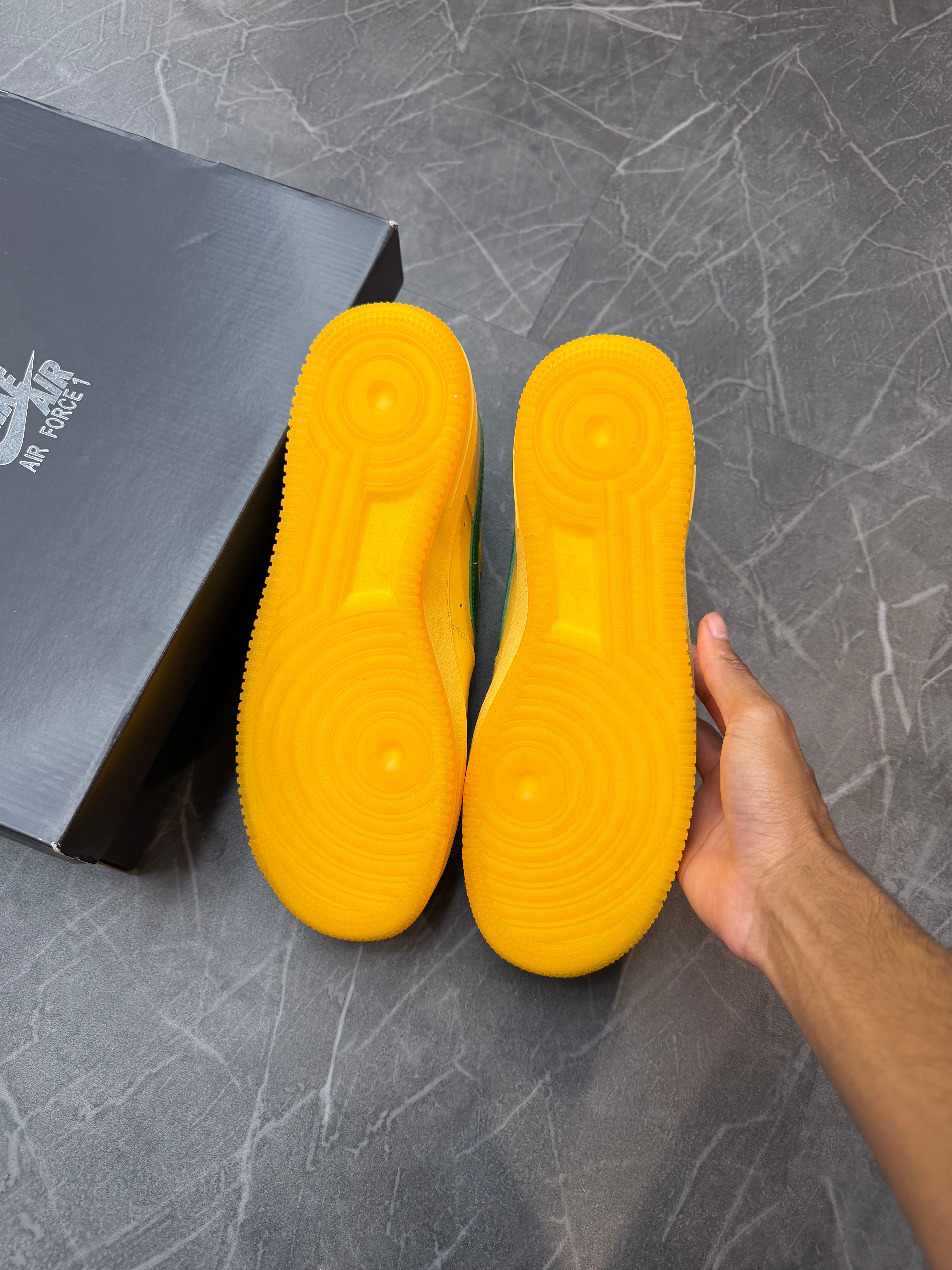 Air Force 1 Low Patent Leather “Topaz Gold Pine Green”